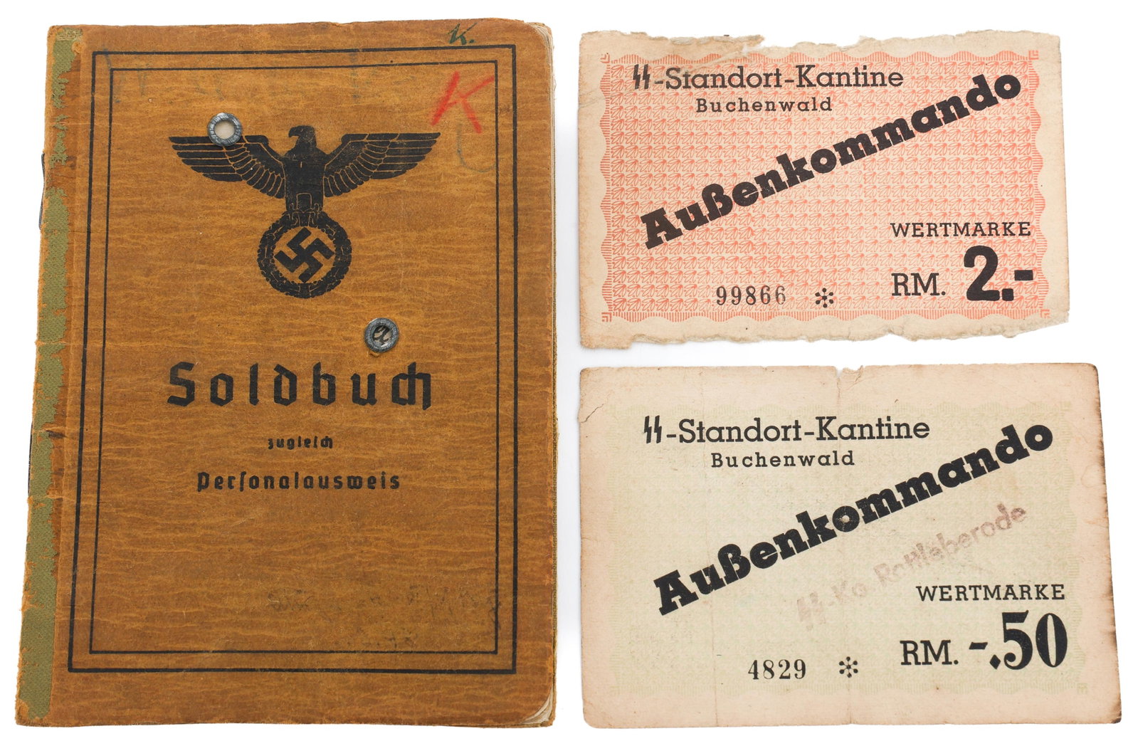 WWII GERMAN SS NAMED SOLDBUCH & WERTMARKE (1 of 12)