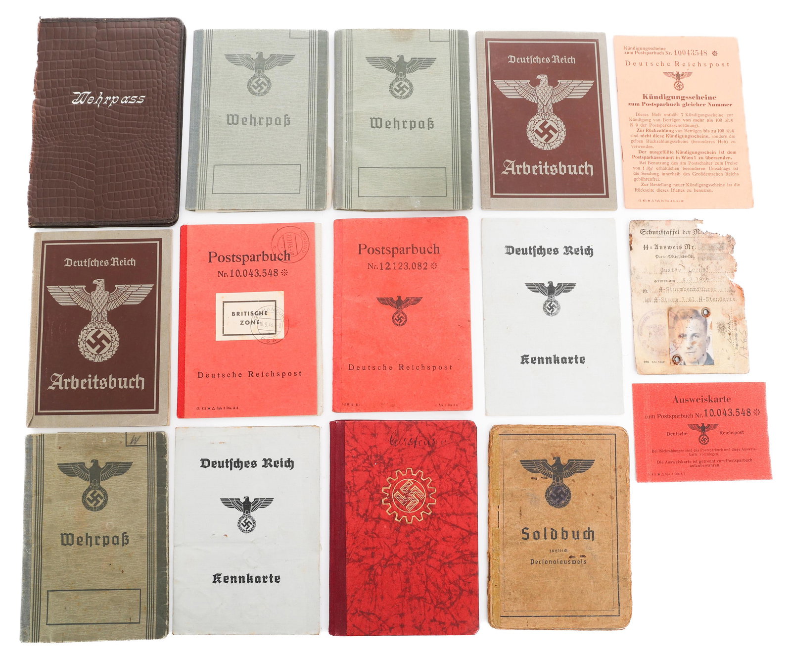 WWII GERMAN CIVILIAN & MILITARY IDENTIFICATION (1 of 18)