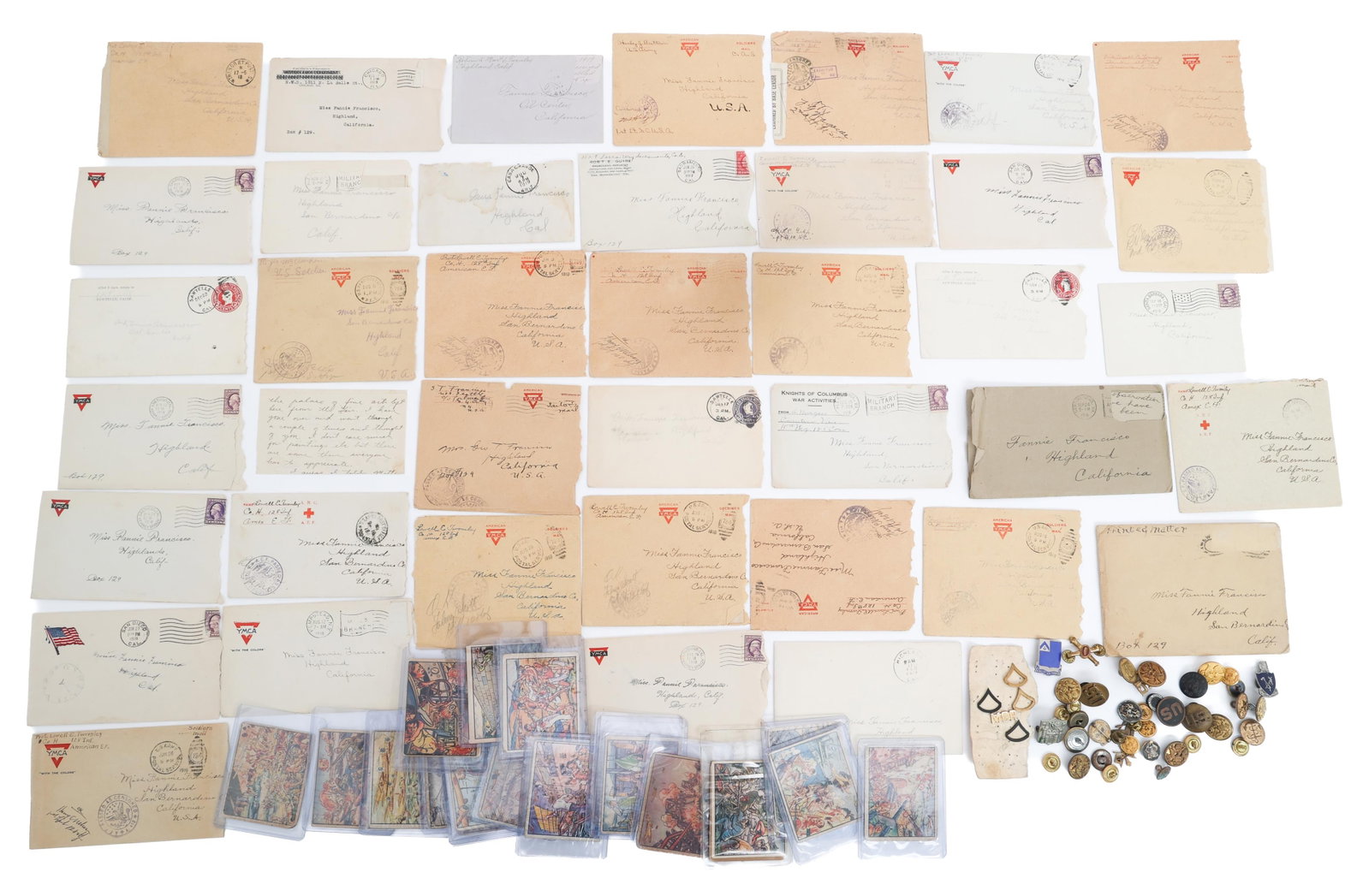 WWI - WWII US LETTERS & HORRORS OF WAR CARDS (1 of 14)