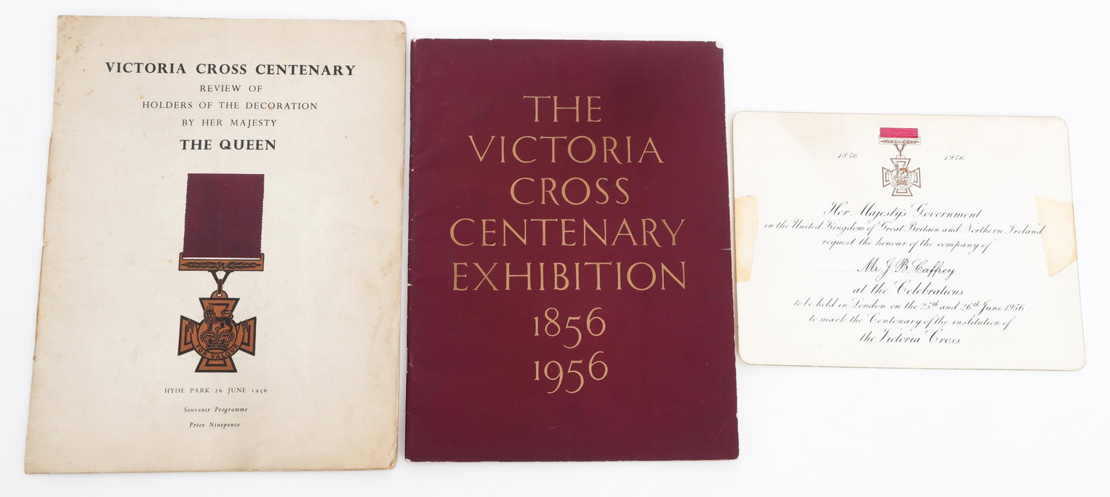 1956 VICTORIA CROSS CENTENARY INVITATION BOOKLETS (1 of 10)
