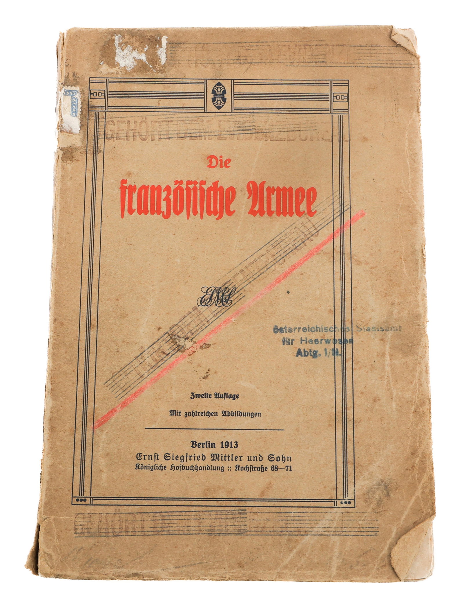 WWI AUSTRIAN EVIDENZBUREAU FRENCH ARMY BOOK