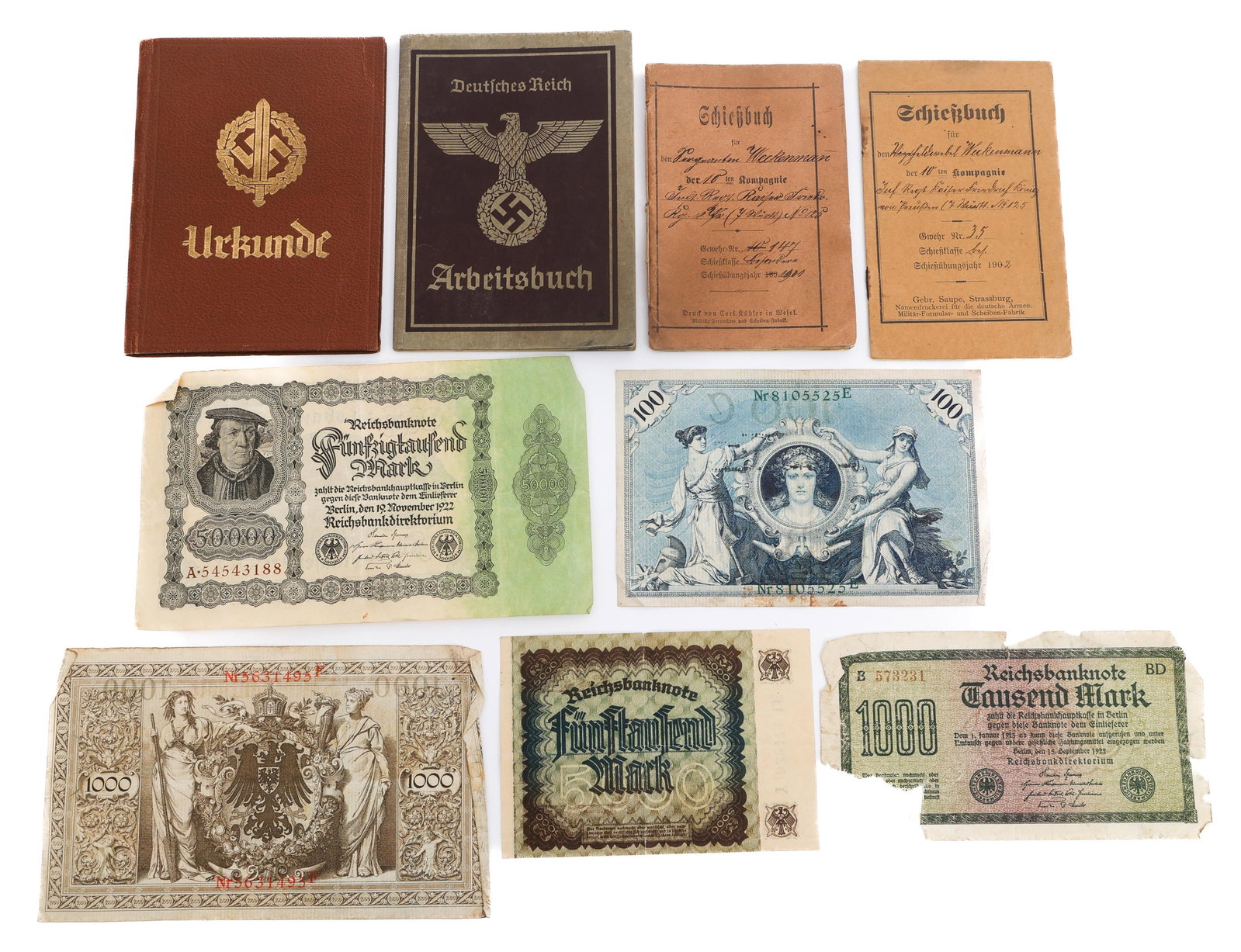 20th C. GERMAN SOLDIER & SA MEMBER BOOKS & MARKS