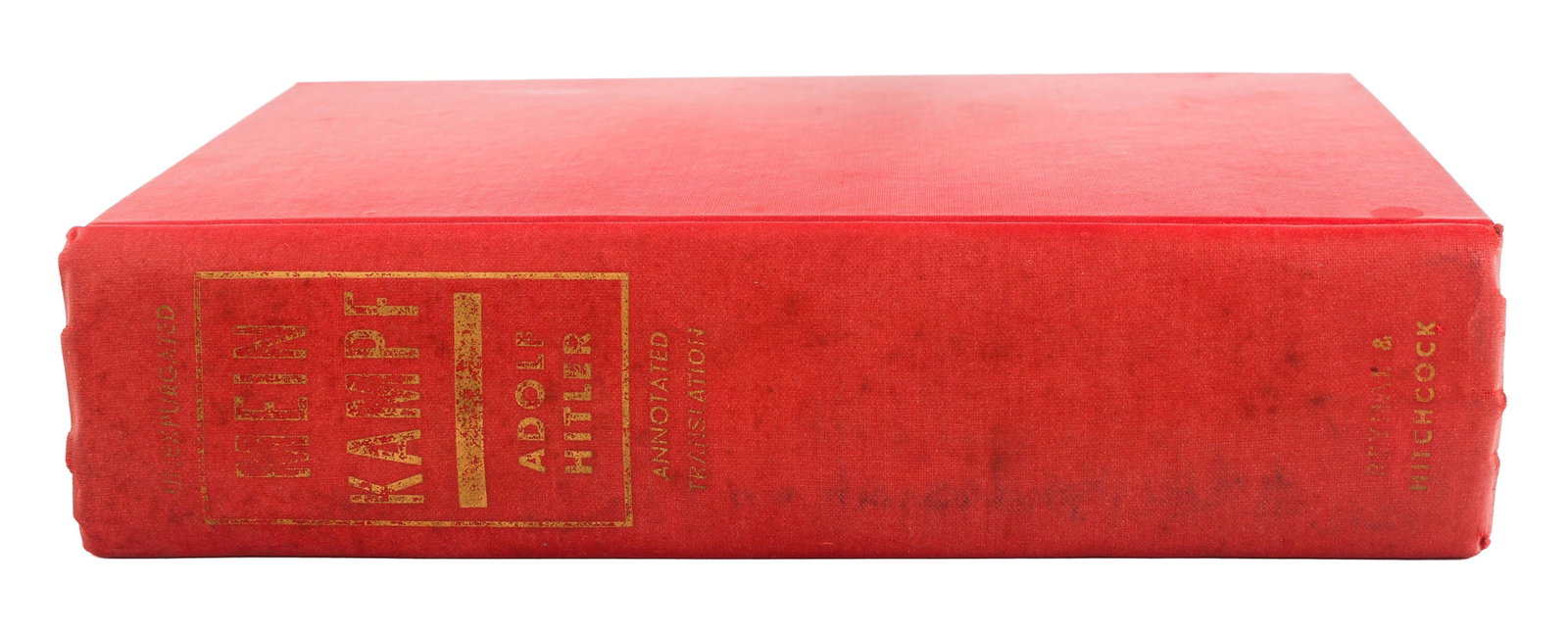 1939 HITLER'S MEIN KAMPF ENGLISH TRANSLATION BOOK: 1939 HITLER'S MEIN KAMPF ENGLISH TRANSLATION BOOK Reynal and Hitchcock English Translation of Mein Kampf by Adolf Hitler. Copyright and published in 1939 by the Houghton Mifflin Company. Includes