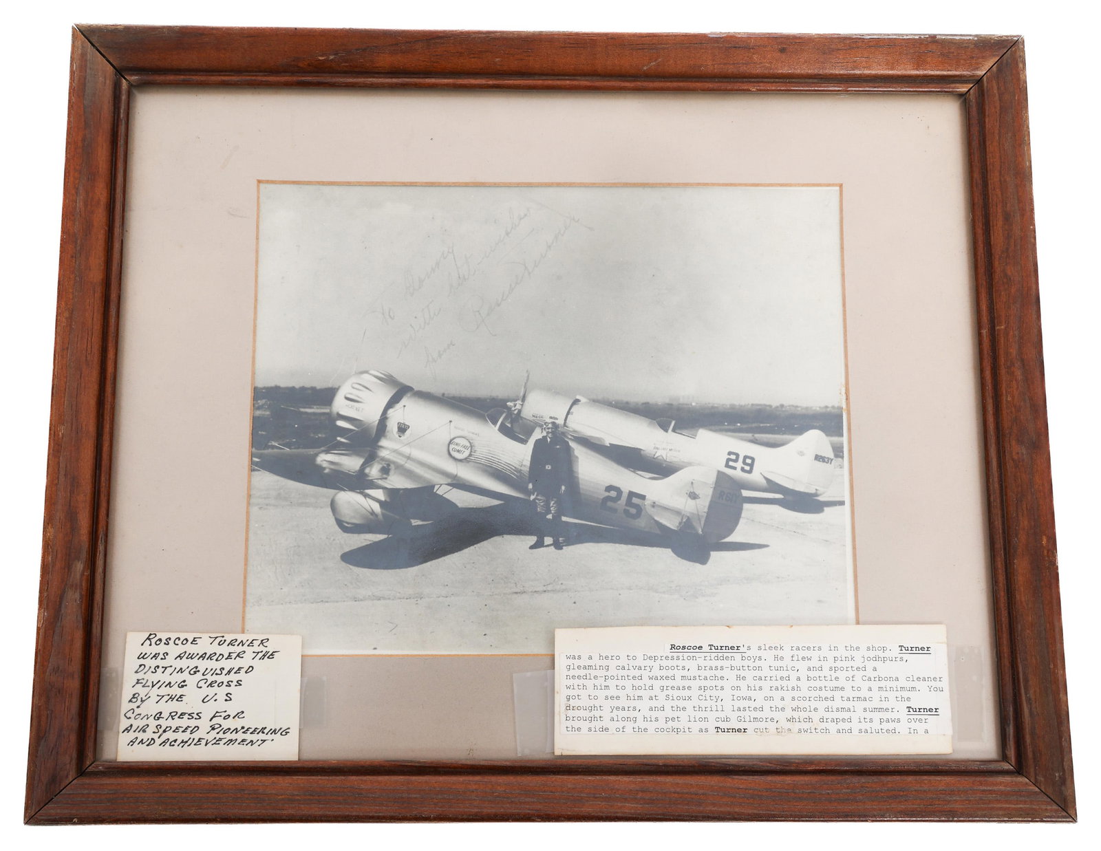 ROSCOE TURNER SIGNED PHOTOGRAPH (1 of 6)