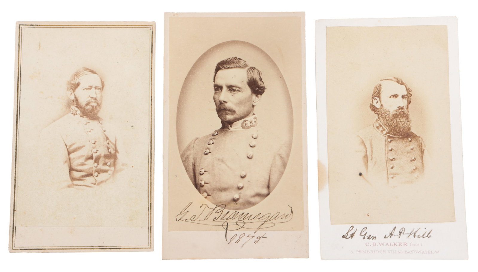 CIVIL WAR CSA GENERAL CDVs (1 of 8)