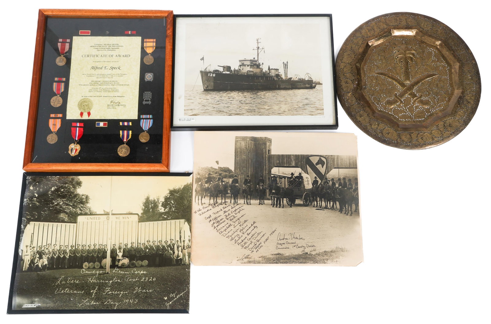 WWI - COLD WAR US AWARD CASE & PHOTO PRINTS (1 of 11)