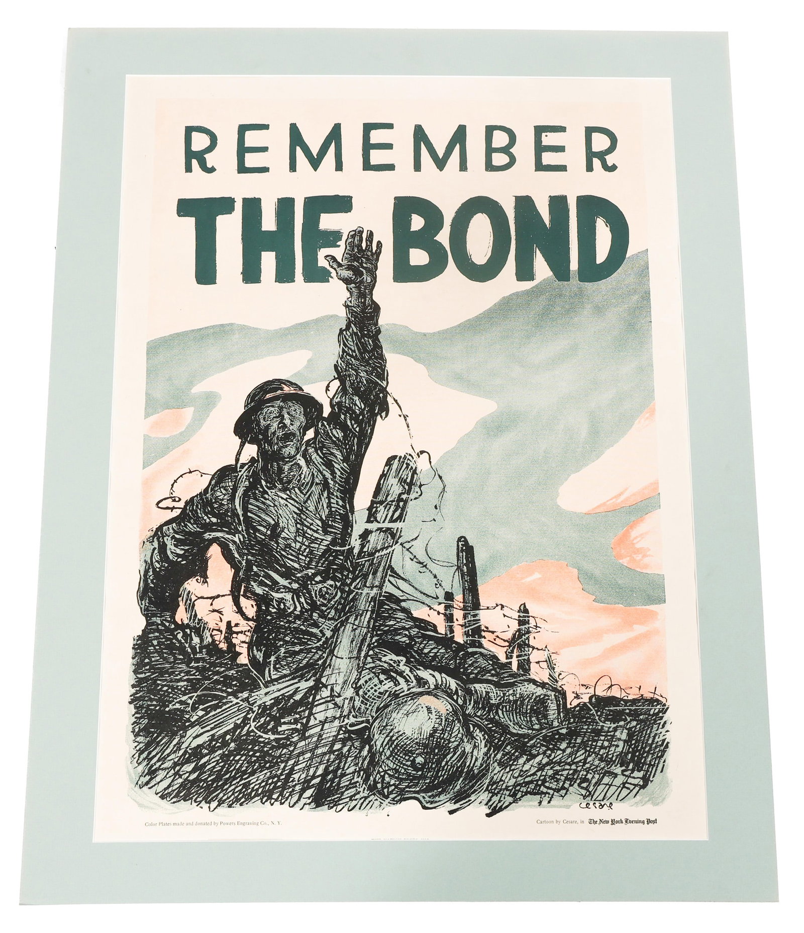 WWI US ARMY REMEMBER THE BOND PROPAGANDA POSTER (1 of 5)