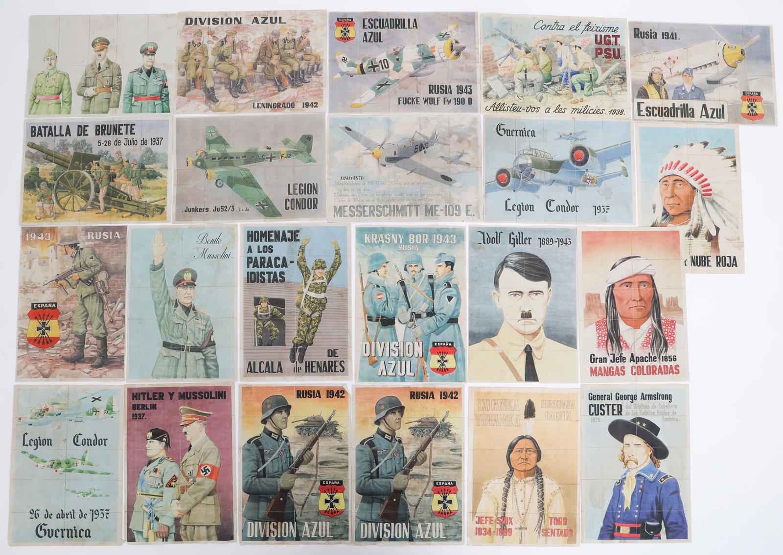 WWII SPANISH UNCUT FOOD RATION COUPONS (1 of 19)