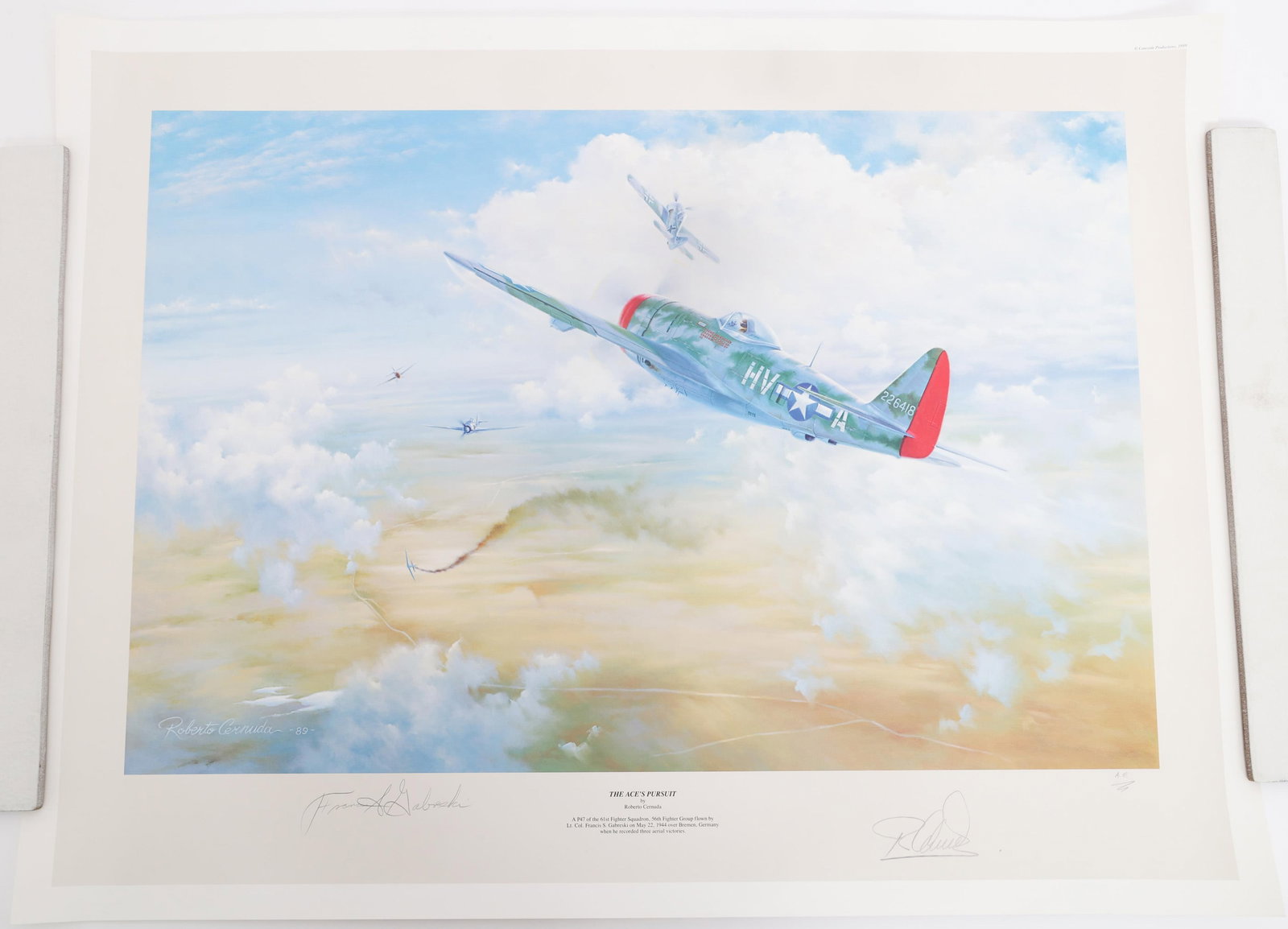 "THE ACE'S PURSUIT" GABRESKI SIGNED AP LITHOGRAPH (1 of 8)