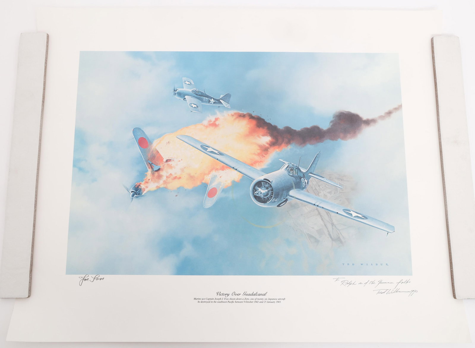 “VICTORY OVER GUADALCANAL" PILOT SIGNED LITHOGRAPH (1 of 5)