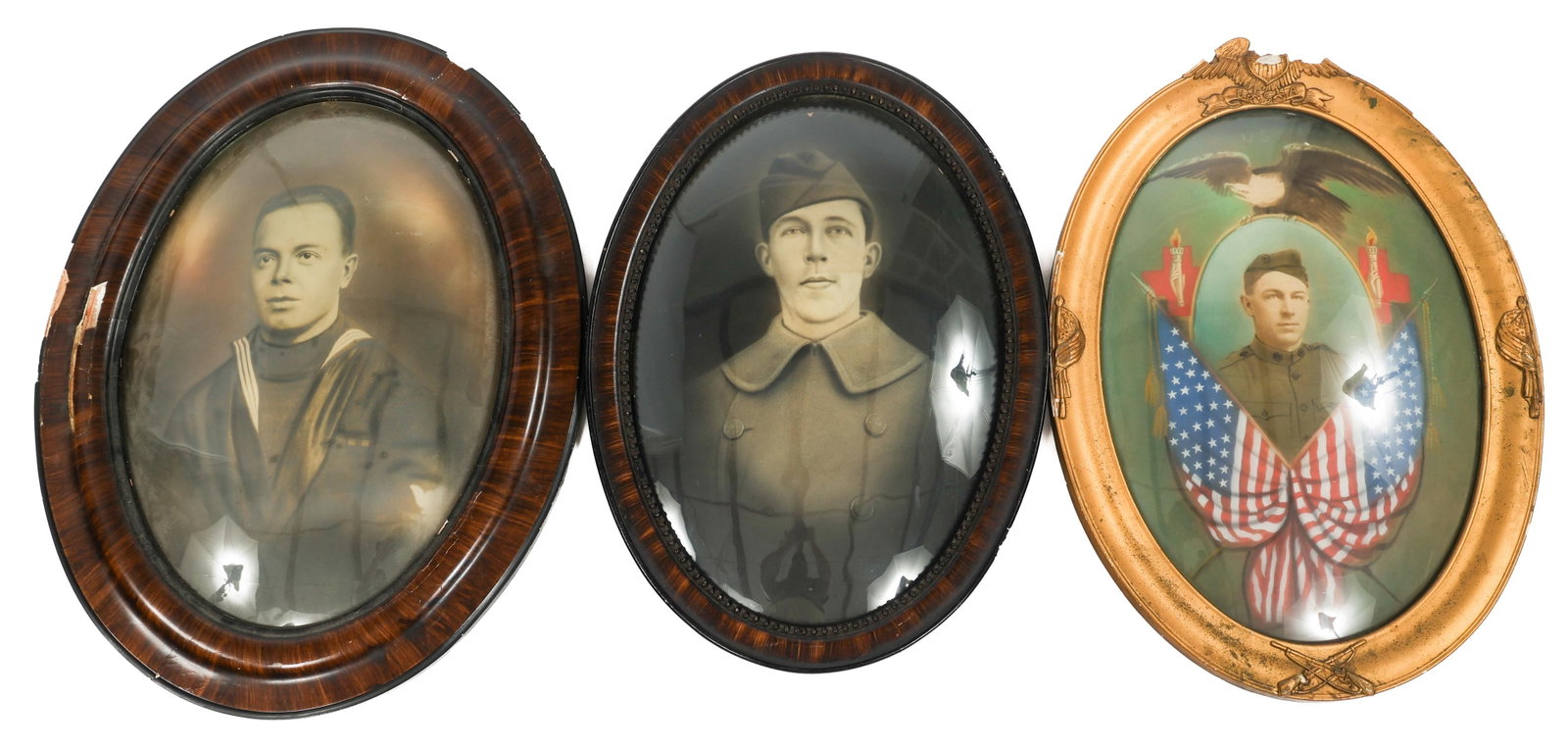 WWI US ARMY & NAVY PORTRAITS CONVEX OVAL PORTRAIT (1 of 7)