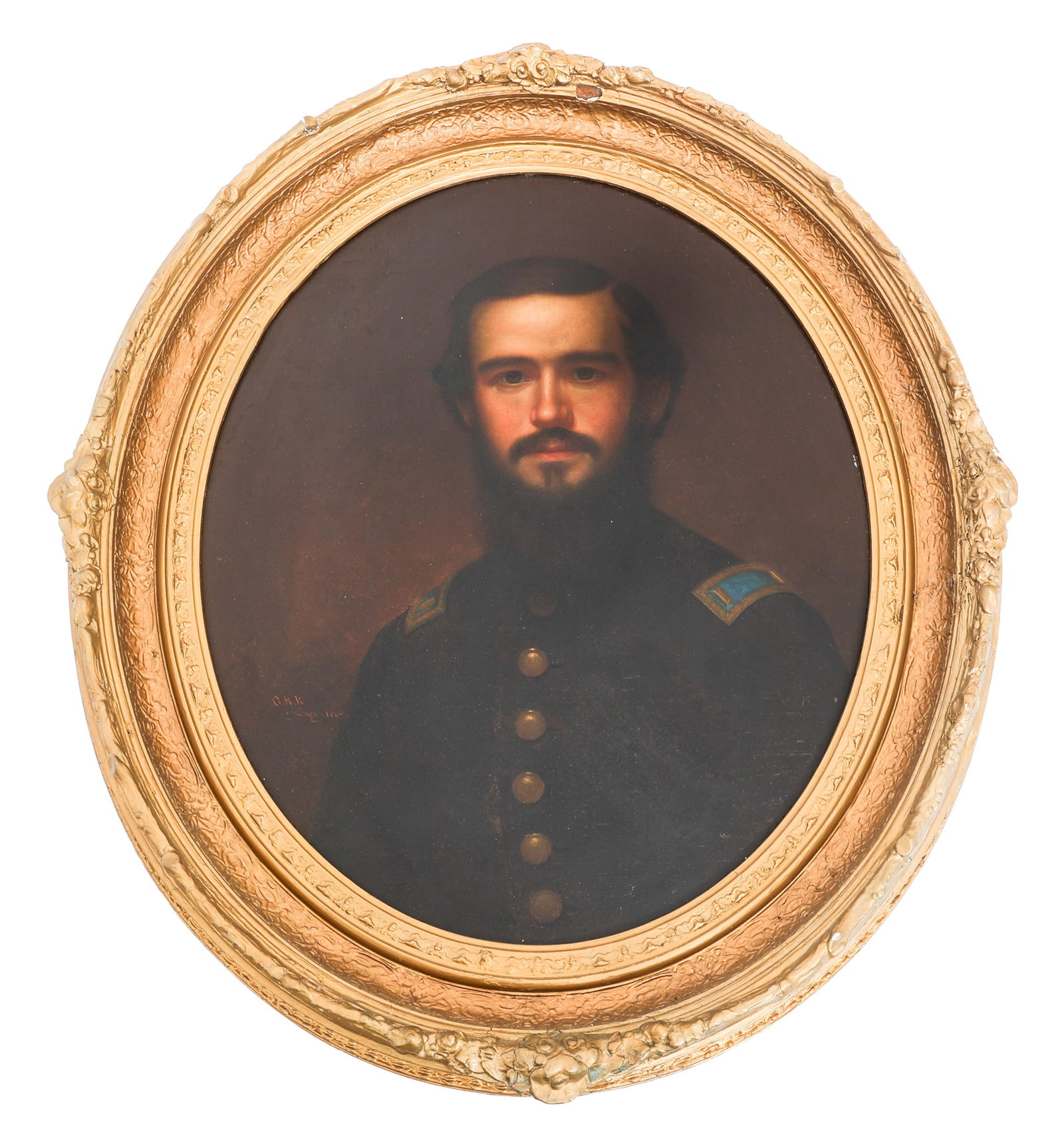 CIVIL WAR US UNION ARMY OFFICER OVAL PORTRAIT (1 of 7)
