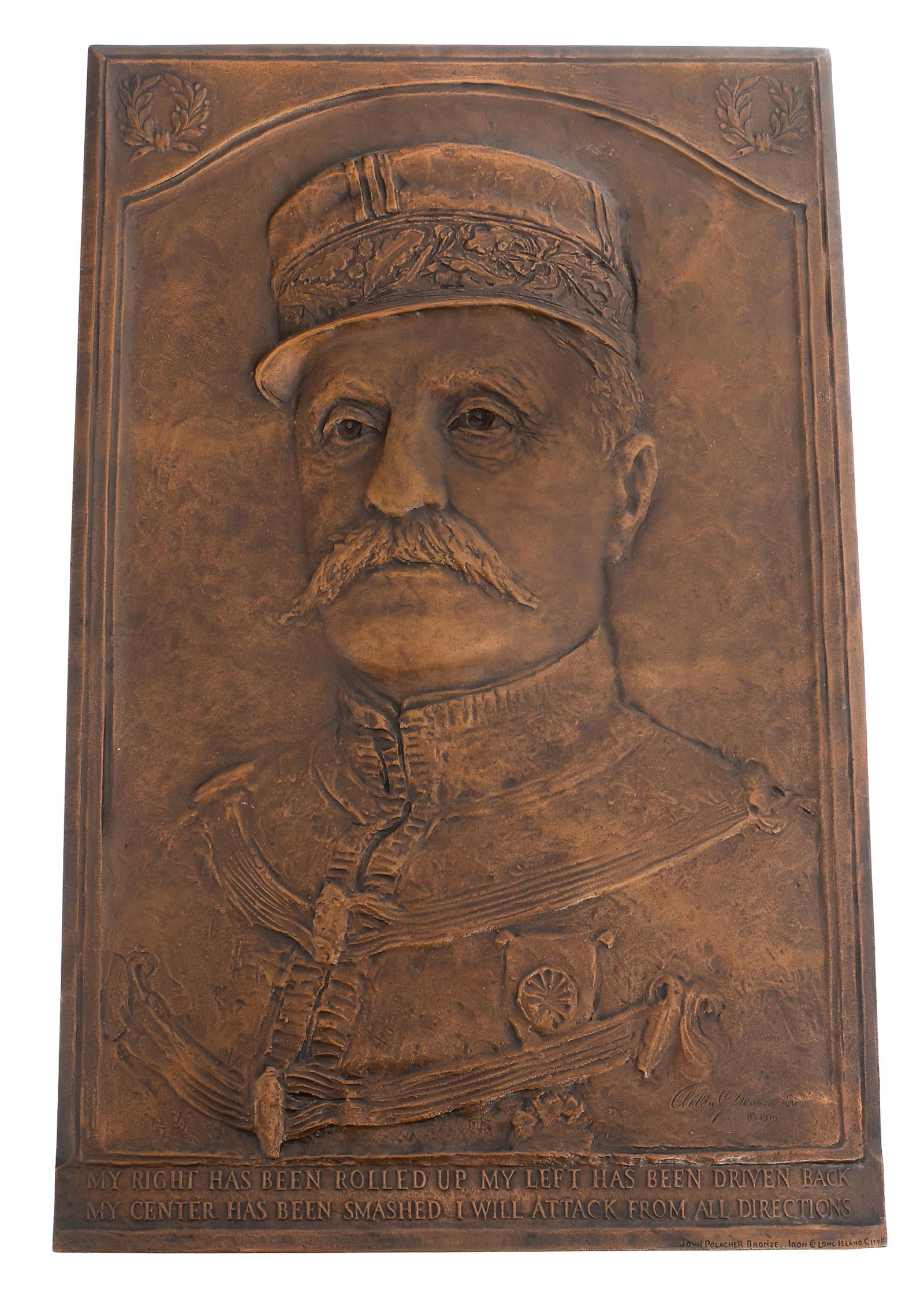 WWI FRENCH FERDINAND FOCH COMMEMORATIVE PLAQUE (1 of 5)