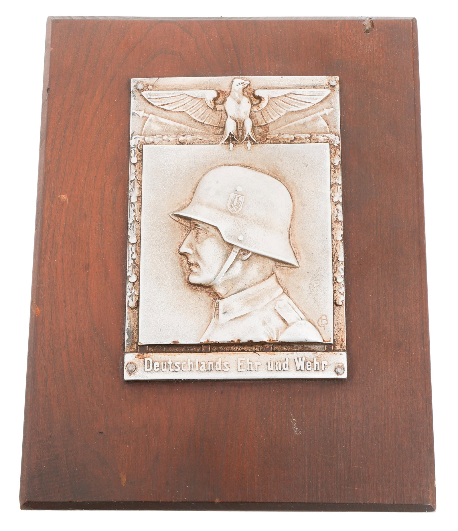 WWII GERMAN HEER HONOR & DEFENSE PLAQUE