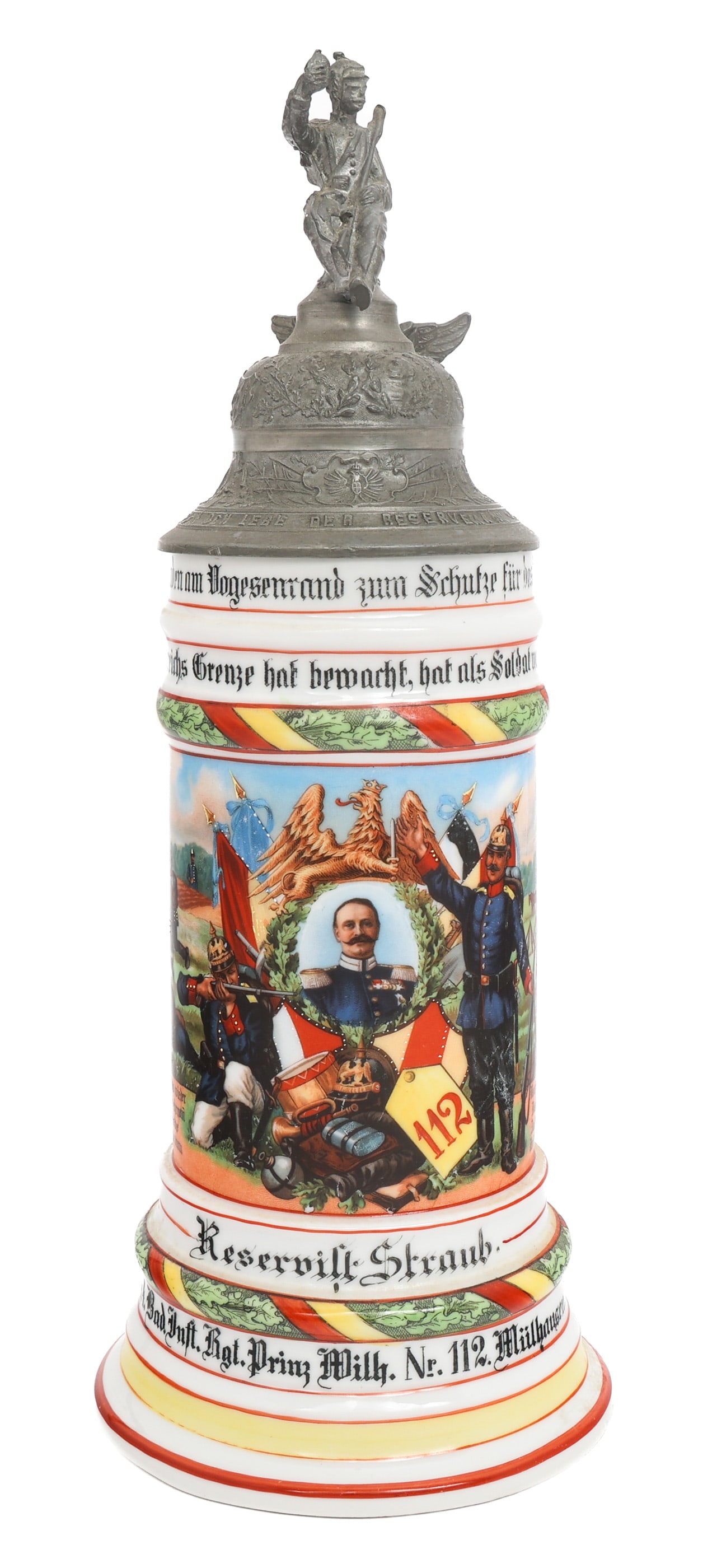 GERMAN PRINZ WILHELM RGT. 112 STEIN (1 of 13)