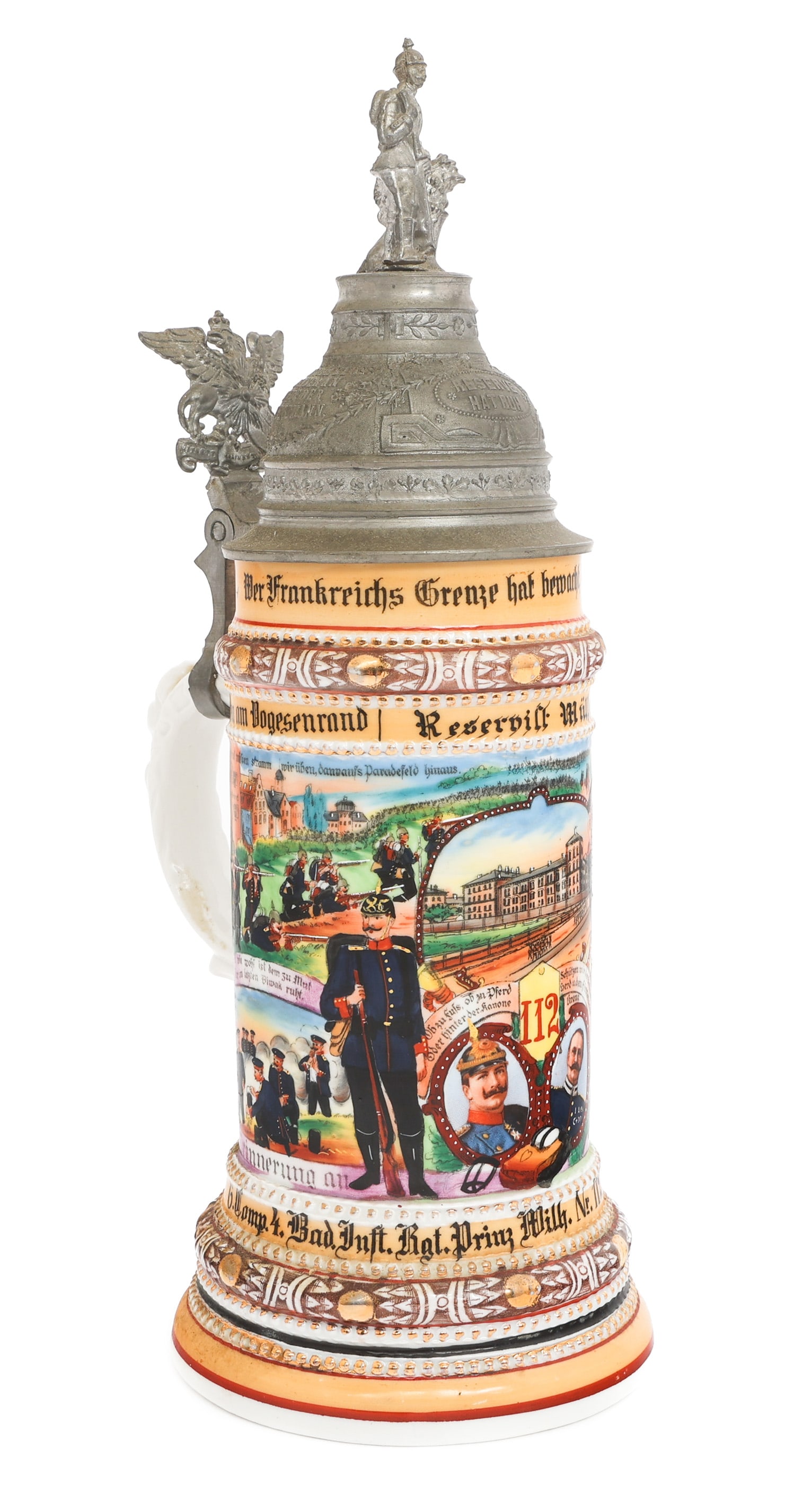 GERMAN PRINZ WILHELM RGT. 112 STEIN (1 of 14)