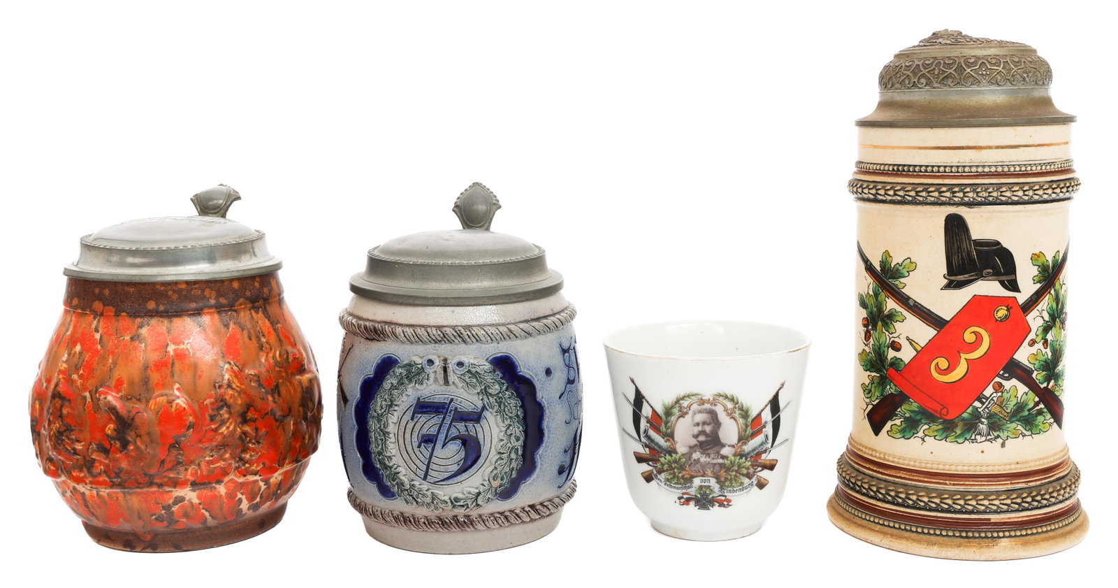 WWI - WWII GERMAN ARMY REGIMENTAL STEINS & MUG (1 of 18)