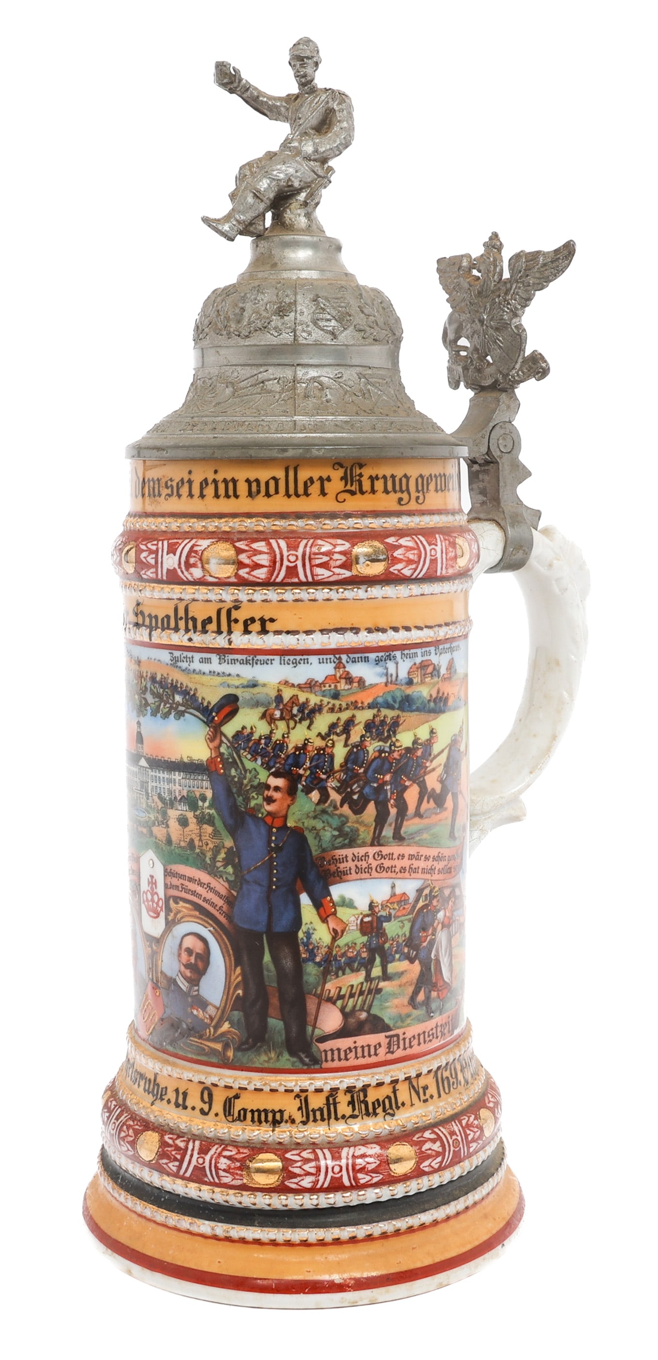 WWI IMPERIAL GERMAN REGIMENTAL BEER STEIN (1 of 16)