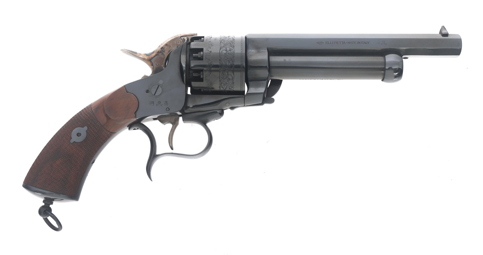 PIETTA LE MAT CAVALRY 44/20 GA PERCUSSION REVOLVER: PIETTA LE MAT CAVALRY 44/20 GA PERCUSSION REVOLVER Pietta Model Le Mat Cavalry 44/20 gauge percussion revolver. Blued finish. 6.75" octagonal 44 caliber barrel with 4.75" 20 gauge barrel. Roll