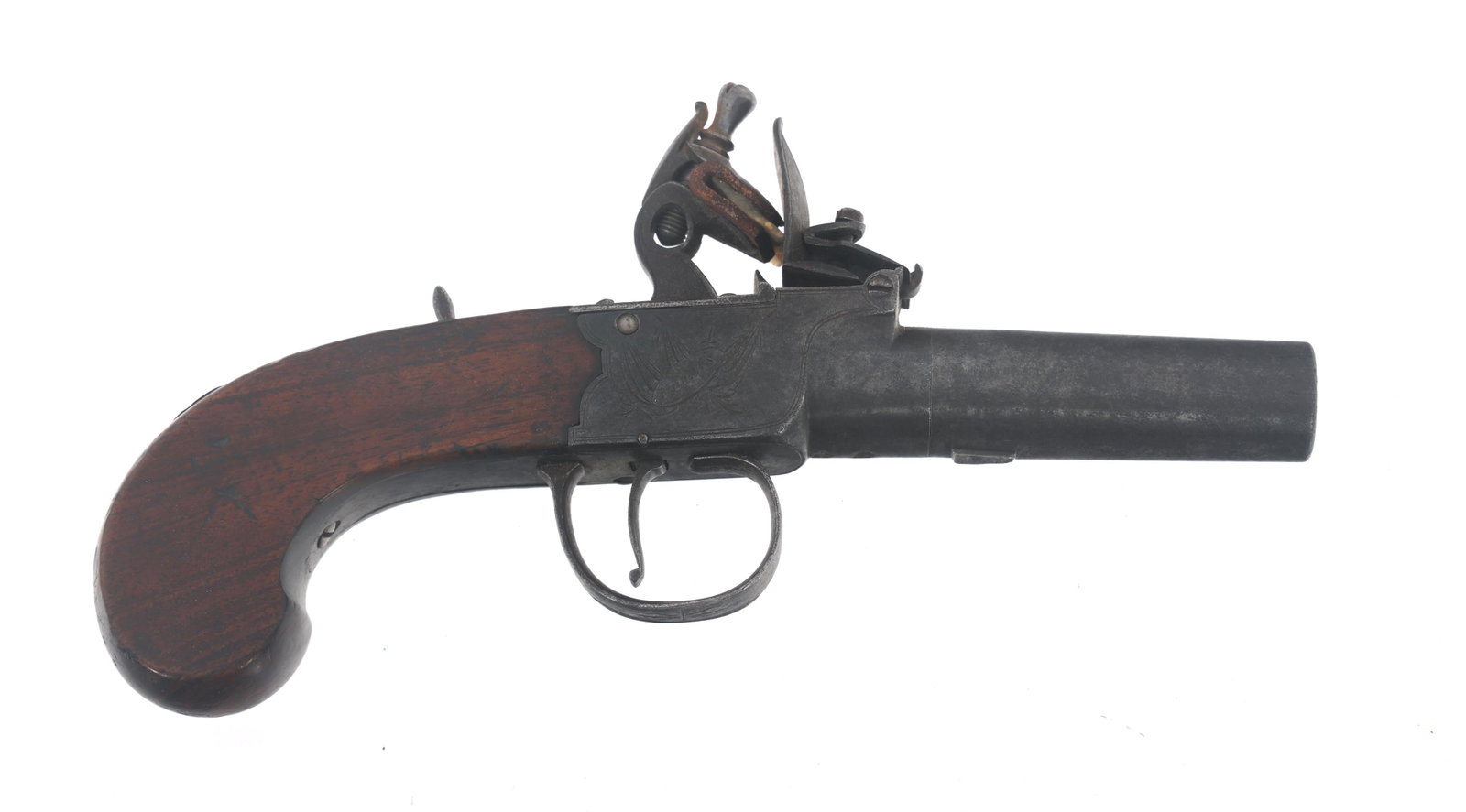 BRITISH .60 CALIBER FLINTLOCK SCREW BARREL PISTOL (1 of 10)