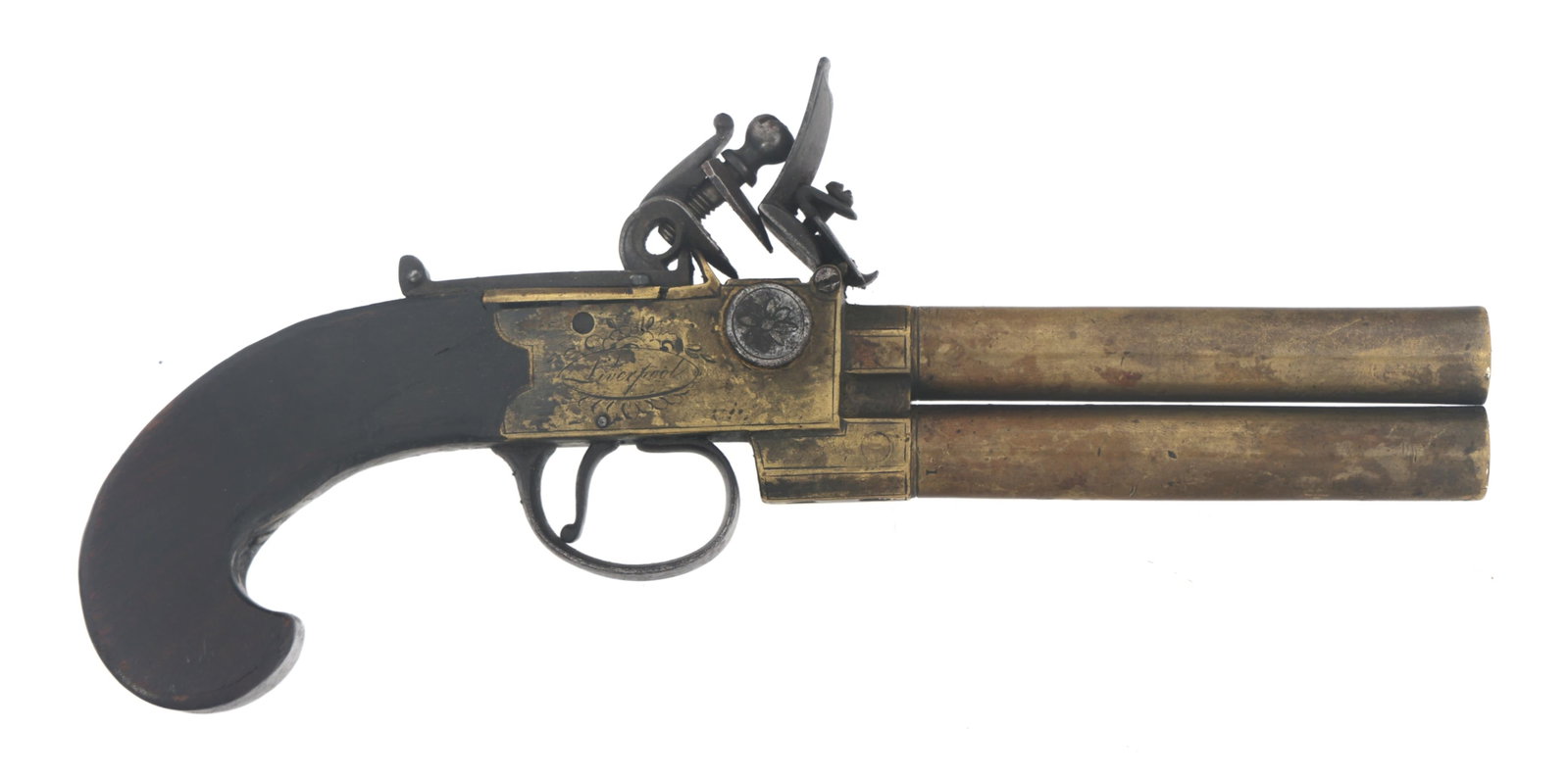 J JOSEPH .44 CALIBER TAP ACTION FLINTLOCK PISTOL (1 of 12)