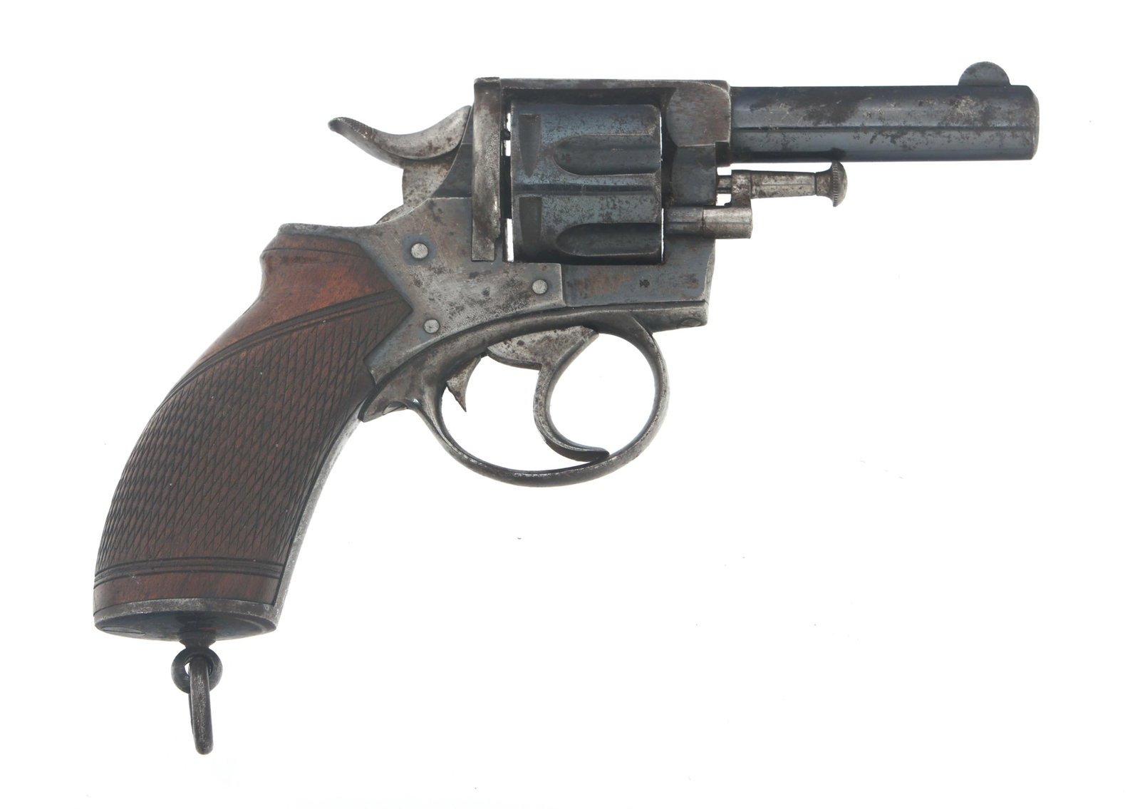E. GREEN & SON MODEL BULLDOG .320 CALIBER REVOLVER: E. GREEN & SON MODEL BULLDOG .320 CALIBER REVOLVER E Green & Sons Model Bull Dog .320 caliber revolver. No import stamp. Fixed sights. Lanyard loop. Checkered wood grips. Six shot fluted cylinder. Cal