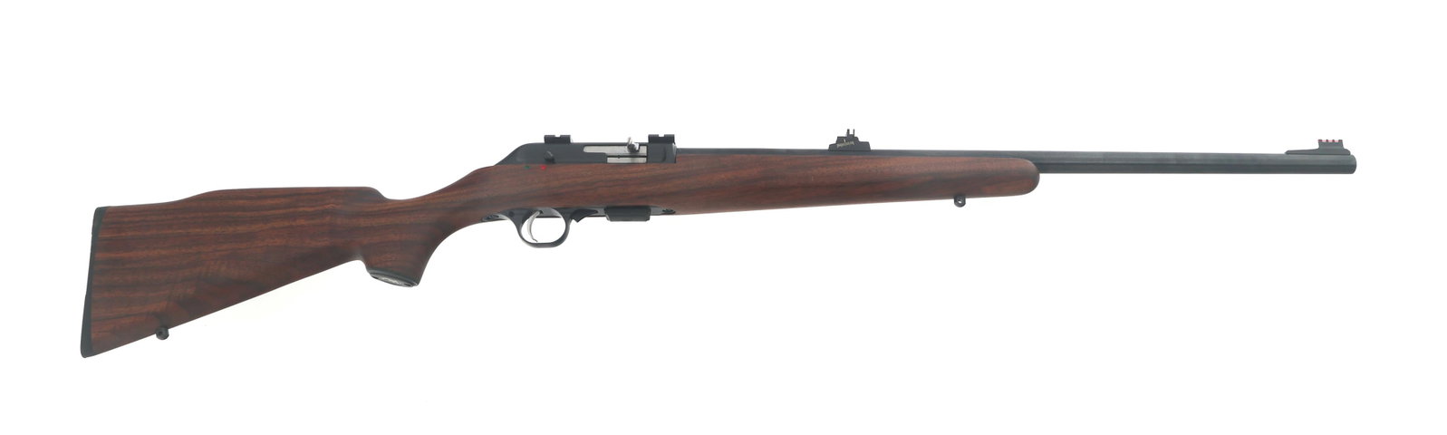 THOMPSON CENTER MODEL 22 CLASSIC .22 LR CAL RIFLE: THOMPSON CENTER MODEL 22 CLASSIC .22 LR CAL RIFLE Thompson Center Model 22 Classic .22 LR caliber semi automatic rifle. Blued finish. Fiber optic front sight. Adjustable rear sight. Scope mounts. Swiv