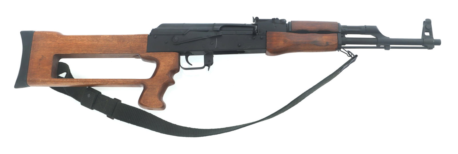 ROMARM MODEL WASR-10 7.62x39mm CALIBER RIFLE: ROMARM MODEL WASR-10 7.62x39mm CALIBER RIFLE Romarm Model WASR-10 7.62x39mm caliber semi automatic rifle. Import stamped CAI. Matte black finish. Protected front sight. Adjustable rear sight. Cleaning