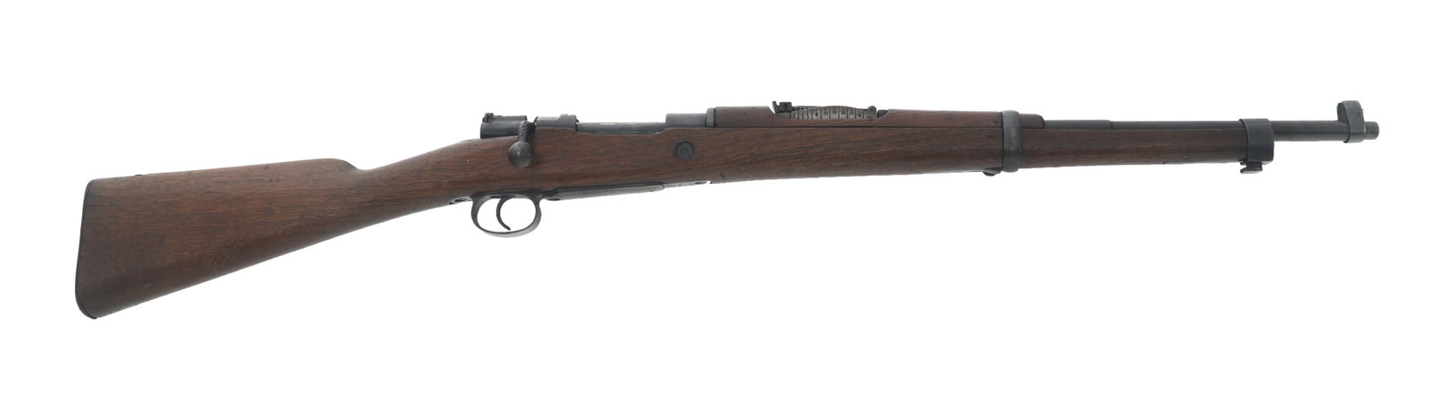 SPANISH MODEL 1916 .308 WIN CALIBER MAUSER RIFLE: SPANISH MODEL 1916 .308 WIN CALIBER MAUSER RIFLE Spanish Model 1916 .308 Win caliber Mauser rifle. Samco import stamp. Serial number matches on receiver, bolt, trigger guard, and floor plate. Adjustab