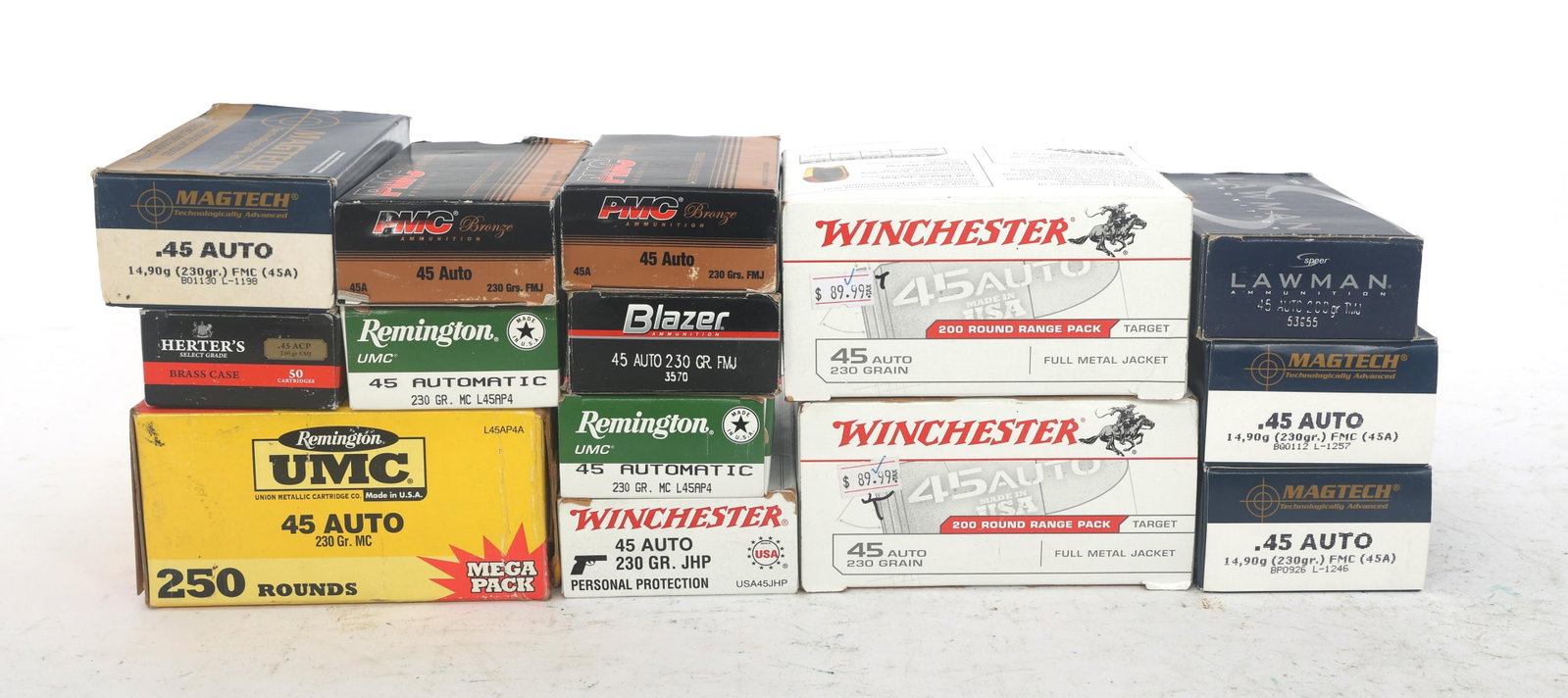 45 ACP PISTOL AMMUNITION - 51 POUNDS TGW (1 of 3)