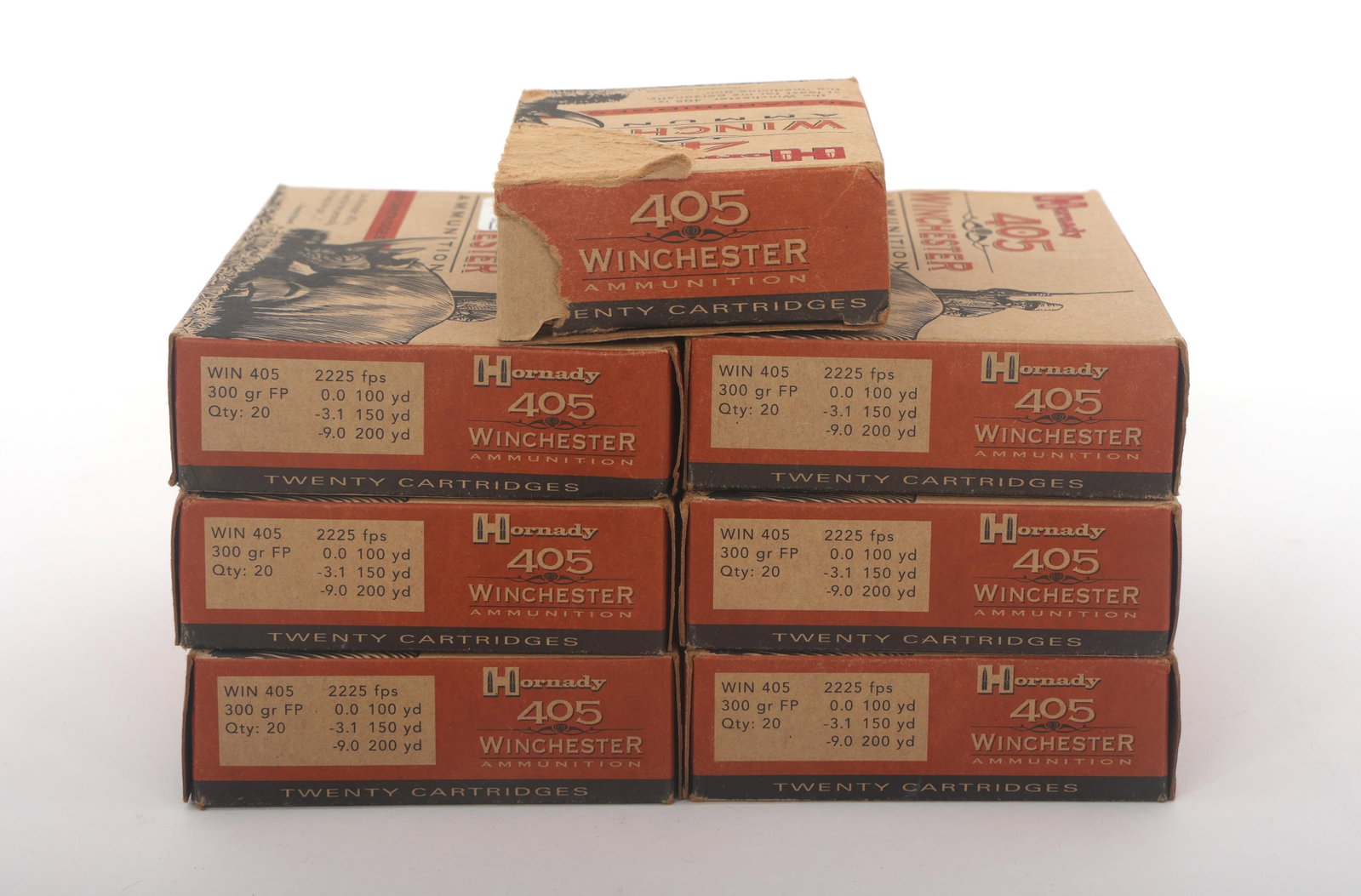 HORNADY .405 WINCHESTER AMMUNITION - 140 ROUNDS: HORNADY .405 WINCHESTER AMMUNITION - 140 ROUNDS 140 rounds of Hornady 405 Winchester ammunition. Caliber / Gauge: 405 Weight: 10.8 Pounds
