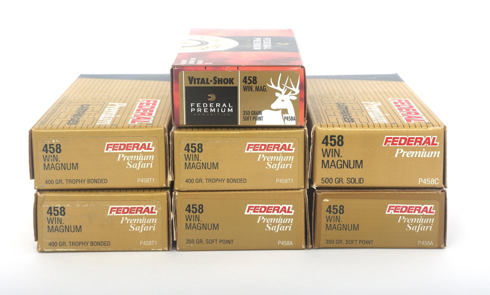 FEDERAL .458 WIN MAG CALIBER AMMUNITION 140 ROUNDS: FEDERAL .458 WIN MAG CALIBER AMMUNITION 140 ROUNDS 140 rounds of Federal Premium .458 Winchester Magnum caliber ammunition. Caliber / Gauge: 458 Weight: 14.5 Pounds