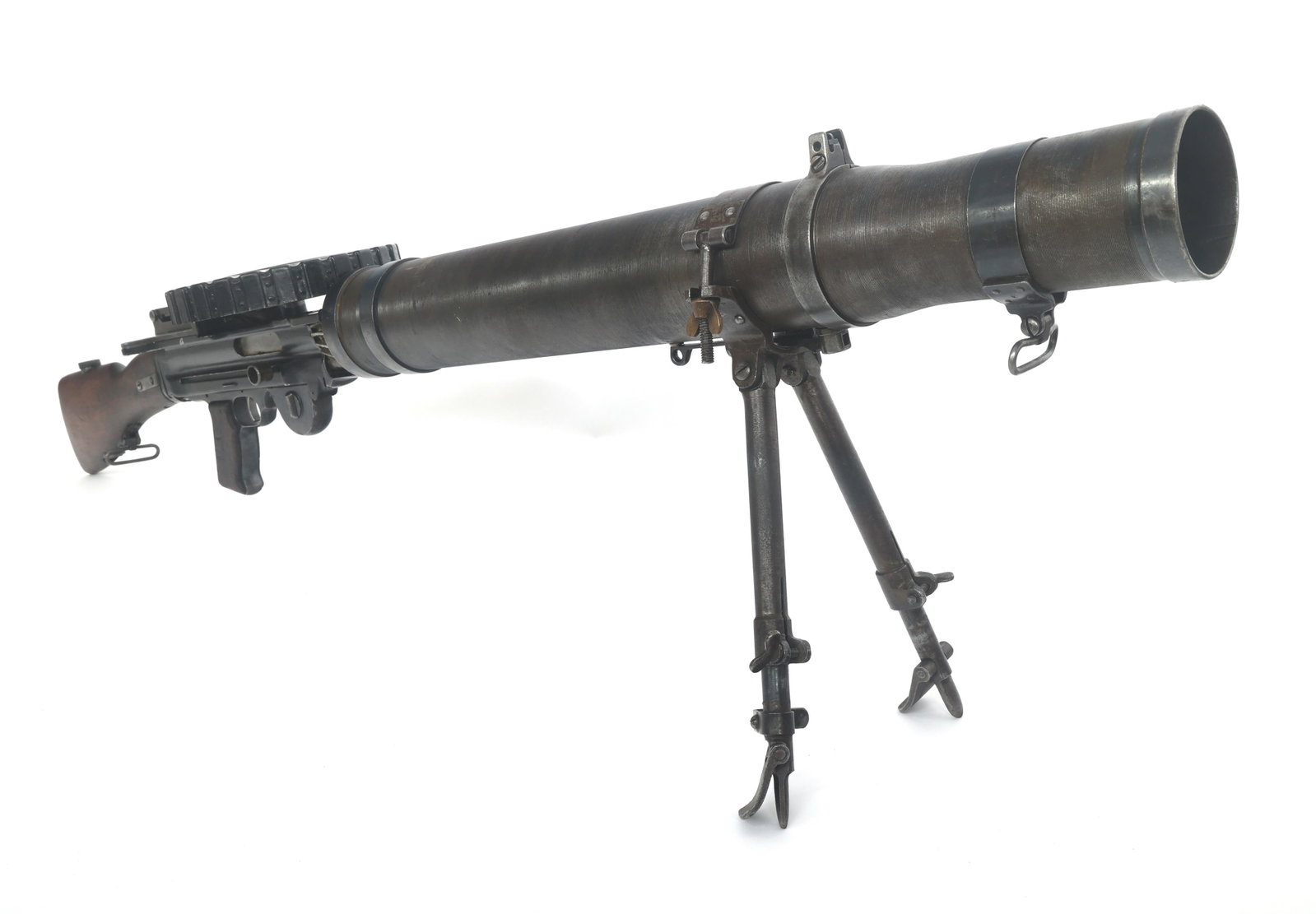 BRITISH LEWIS MACHINE GUN MODEL 1914 - INERT: BRITISH LEWIS MACHINE GUN MODEL 1914 - INERT British Inert Lewis Machine Gun Model 1914 in .303 British caliber. Parts on solid receiver. Receiver plate stamped Lewis Auto Gun The Birmingham Small Arm