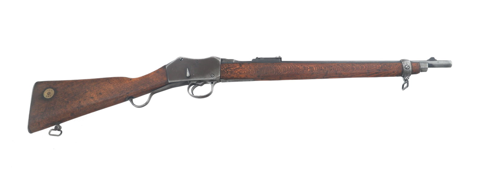 CITADEL REARSENAL MARTINI III .303 CALIBER CARBINE: CITADEL REARSENAL MARTINI III .303 CALIBER CARBINE Egyptian Citadel rearsenal Martini Henry Mk III .303 caliber carbine. Right side of receiver stamped Citadel 1907. Left side stamped BSA & M Co 1897 