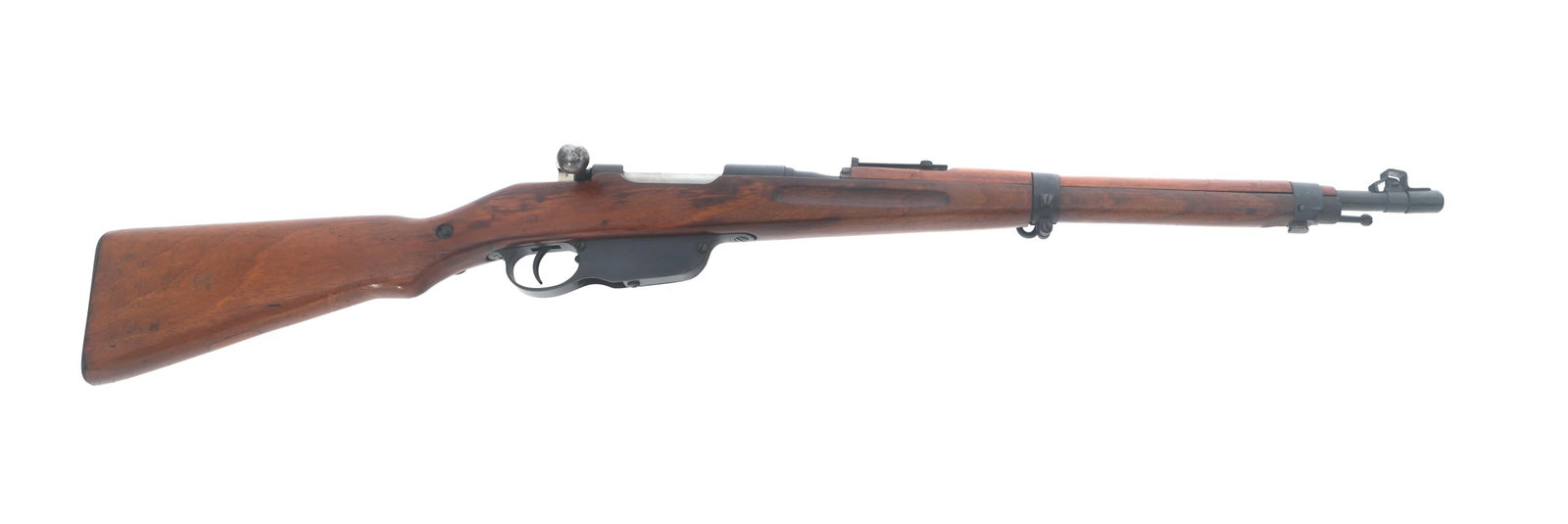 STEYR M95/30 8X56mmR CALIBER BOLT ACTION RIFLE: STEYR M95/30 8X56mmR CALIBER BOLT ACTION RIFLE WWII Waffenamt stamped Steyr M95/30 8x56mmR caliber bolt action rifle. Waffenamt stamps on receiver and Stock. Serial number matches on barrel, receiver,
