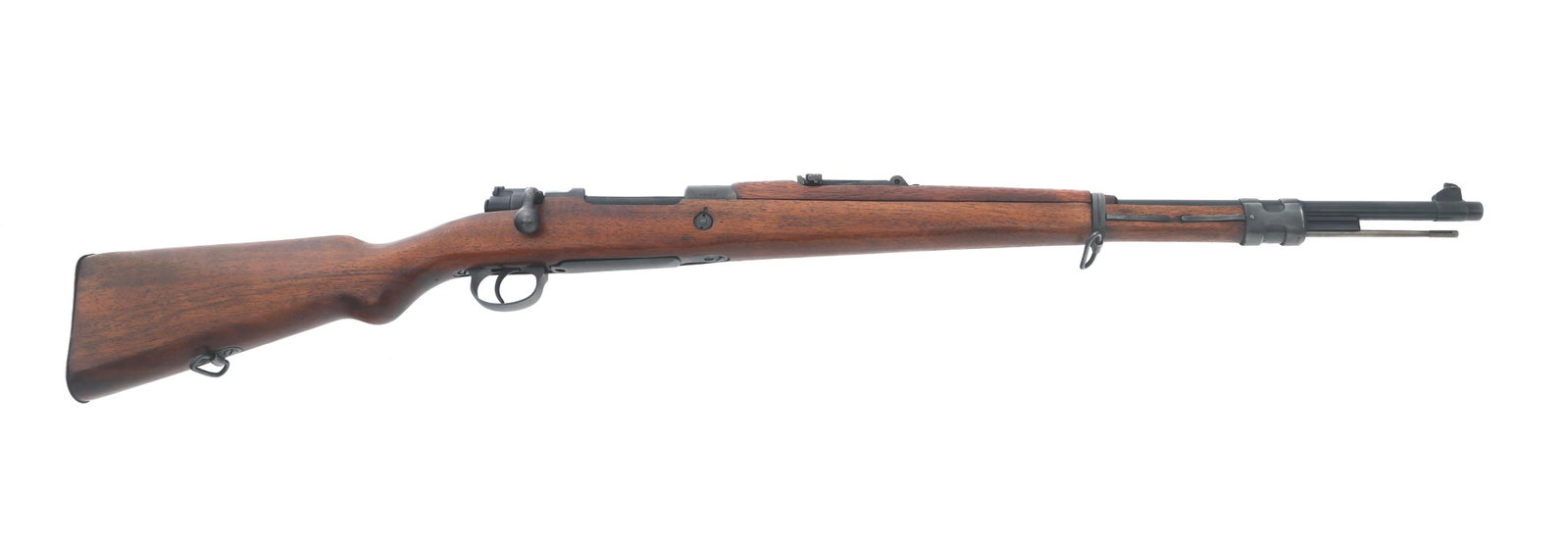 COLUMBIAN CONTRACT FN MODEL 1930 .30-06 CAL RIFLE: COLUMBIAN CONTRACT FN MODEL 1930 .30-06 CAL RIFLE Columbian Contract FN Model 1930 .30-06 caliber short rifle. Top of receiver stamped with Columbia crest. Serial number matches on receiver and bolt k