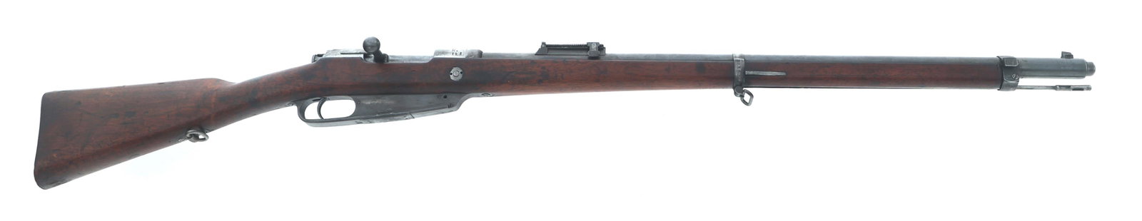 LOEWE BERLIN MODEL GEW 88/05 7.92mm CALIBER RIFLE: LOEWE BERLIN MODEL GEW 88/05 7.92mm CALIBER RIFLE Turkish Loewe Berlin Gewehr 88/05 7.92x57mm rifle. No import mark. Serial numbers match on barrel, receiver, trigger guard, and both barrel bands. Rec