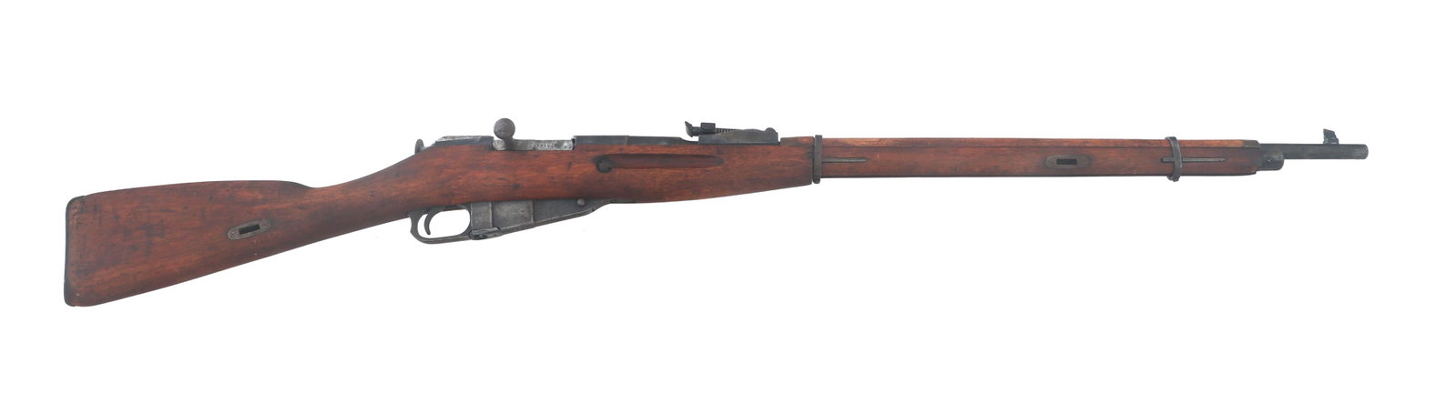 1936 RUSSIAN IZHEVSK MODEL 91/30 7.62x54mmR RIFLE: 1936 RUSSIAN IZHEVSK MODEL 91/30 7.62x54mmR RIFLE 1936 Russian Izhevsk Model 91/30 7.62x54mmR caliber bolt action Mosin Nagant rifle. No import stamp. Barrel stamped with Soviet crest and Izhevsk fact