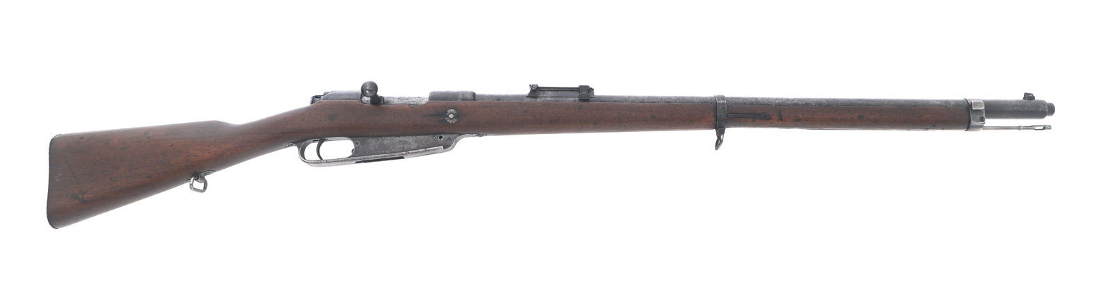 LOEWE BERLIN MODEL GEW 88 7.92mm CALIBER RIFLE: LOEWE BERLIN MODEL GEW 88 7.92mm CALIBER RIFLE 1891 German Loewe Berlin Model Gew 88 7.92x57mm caliber rifle. No import stamp. Serial numbers match on receiver and barrel. Bolt stamped 5683. Trigger g