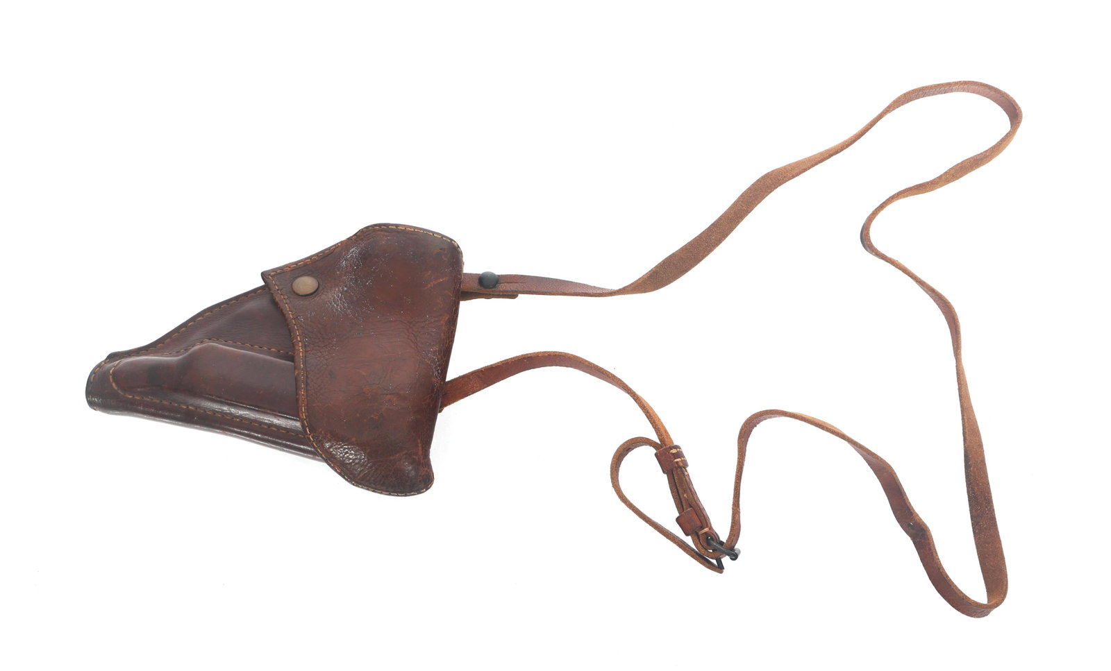 WWII JAPANESE TYPE 94 LEATHER HOLSTER WITH STRAP (1 of 6)