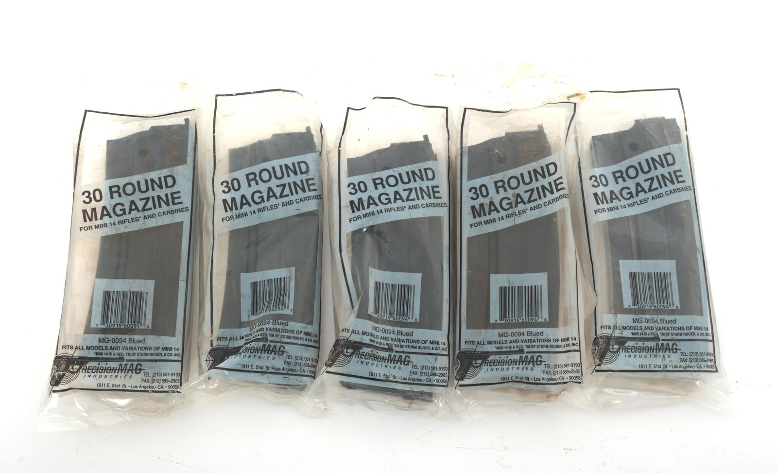 PRECISION 30 ROUND 5.56mm MINI-14 RIFLE MAGAZINE: PRECISION 30 ROUND 5.56mm MINI-14 RIFLE MAGAZINE Five Precision 30 round 5.56mm Mini-14 rifle magazines. Size / Gauge: 5.56mm