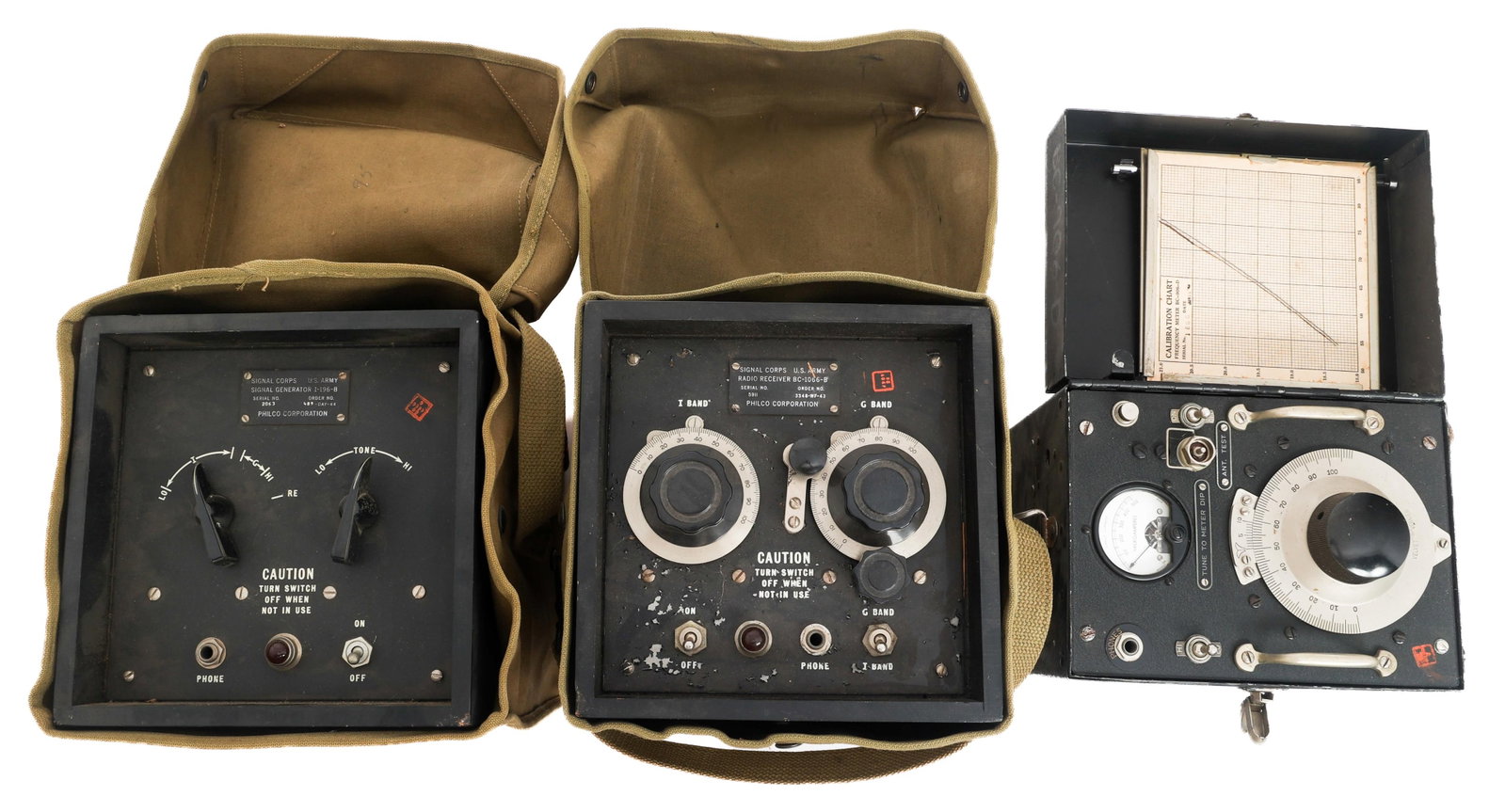 WWII US ARMY SIGNAL CORPS SIGNAL GENERATOR & GEAR (1 of 14)