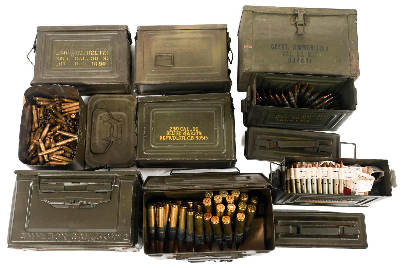 WWII US ARMY .30-06 & .50 CALIBER AMMUNITION BOXES (1 of 9)