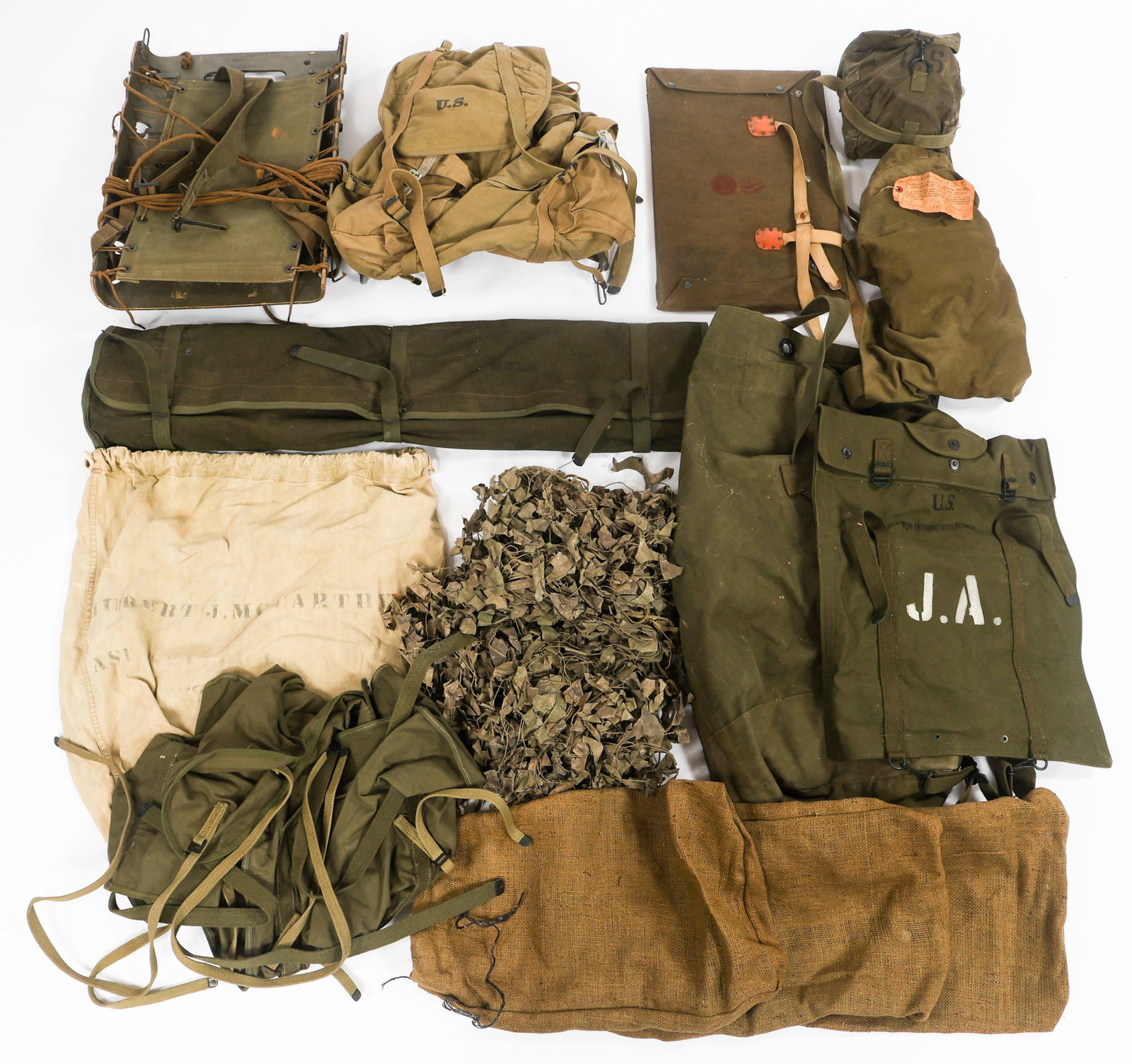WWII - KOREA US ARMY DRINKING WATER BACKPACK GEAR (1 of 19)