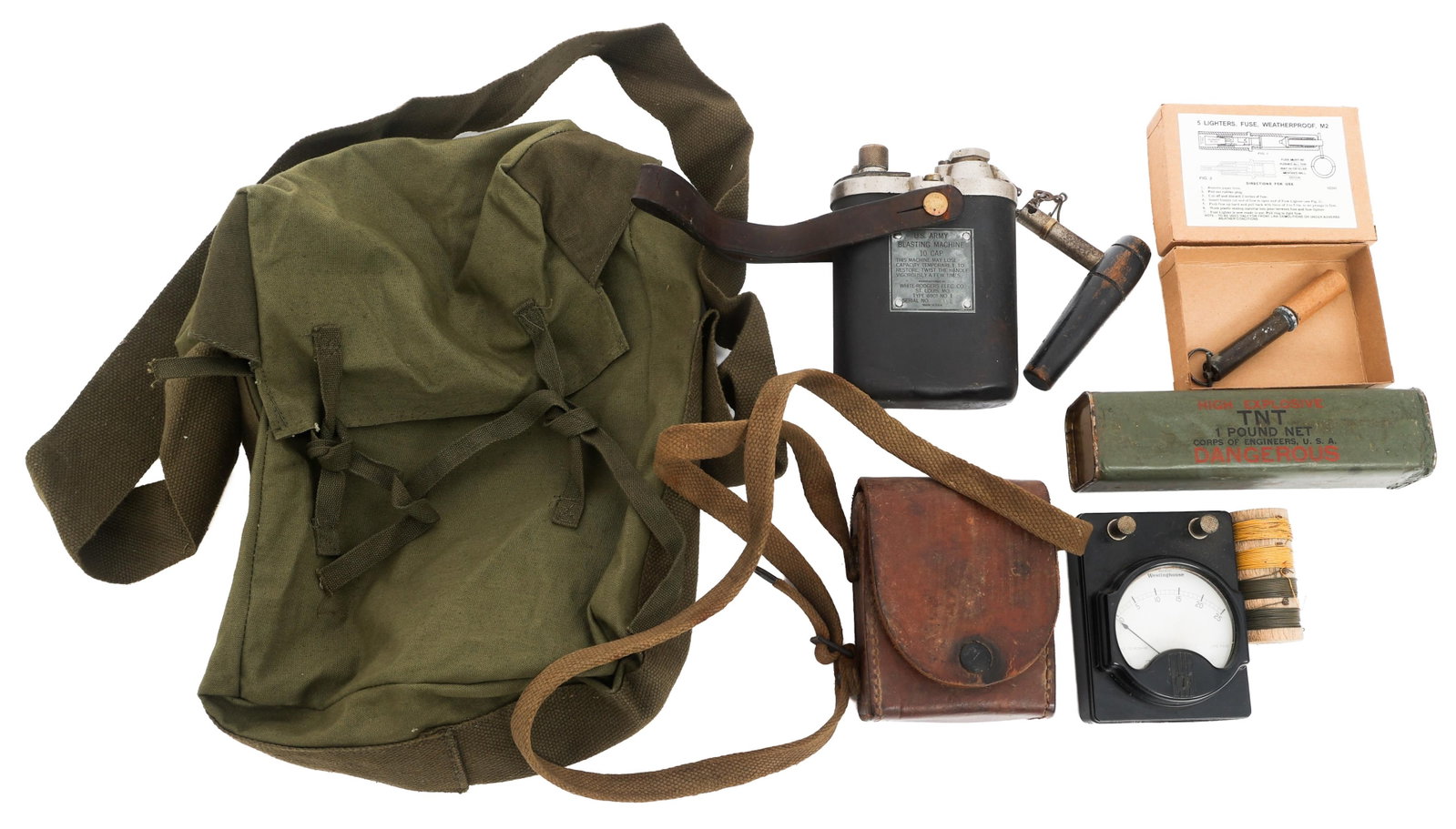 WWII US ARMY CORPS OF ENGINEERS DEMOLITION GEAR (1 of 12)