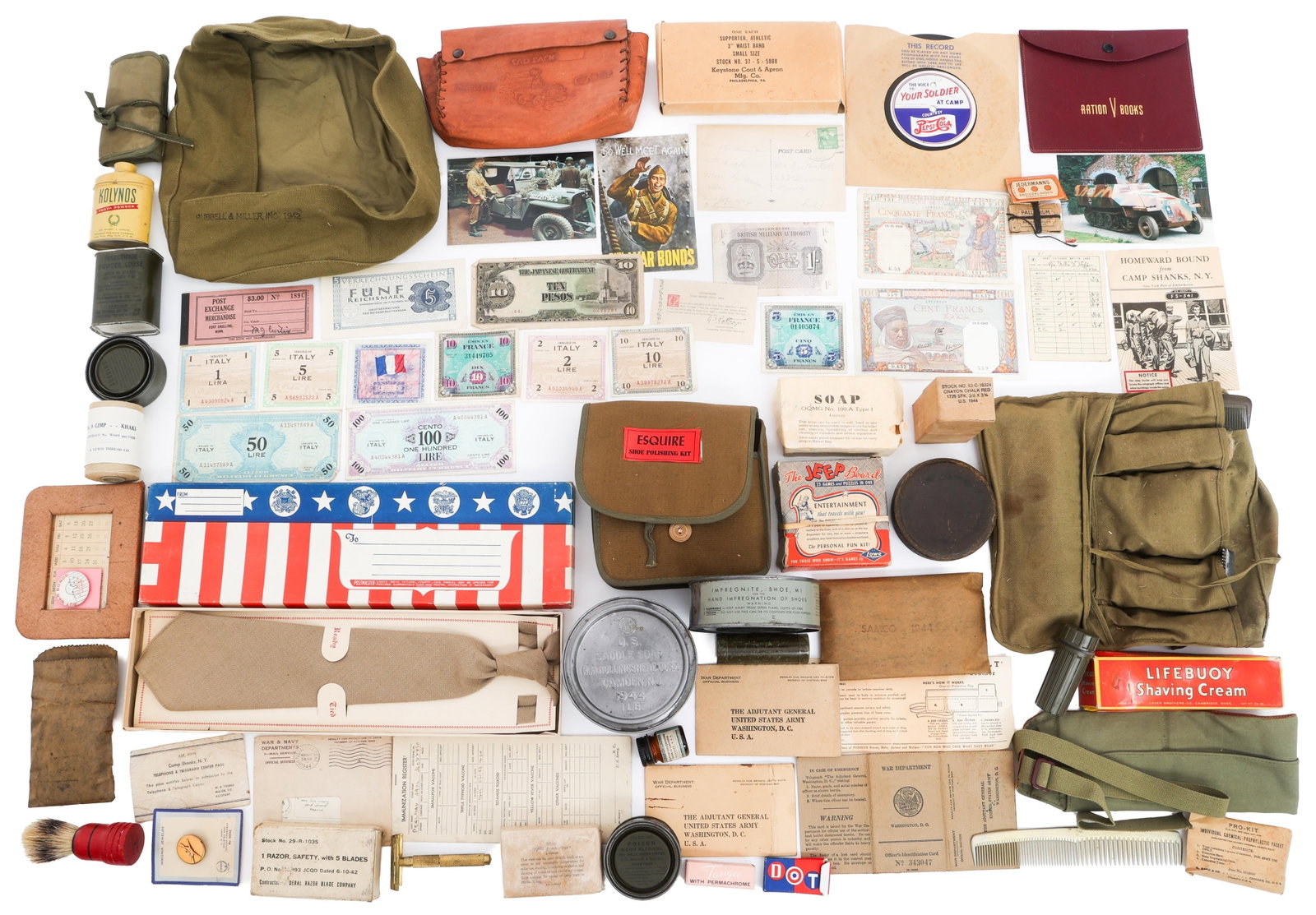 WWII US ARMY PERSONAL, MEDICAL & FIELD GEAR (1 of 13)