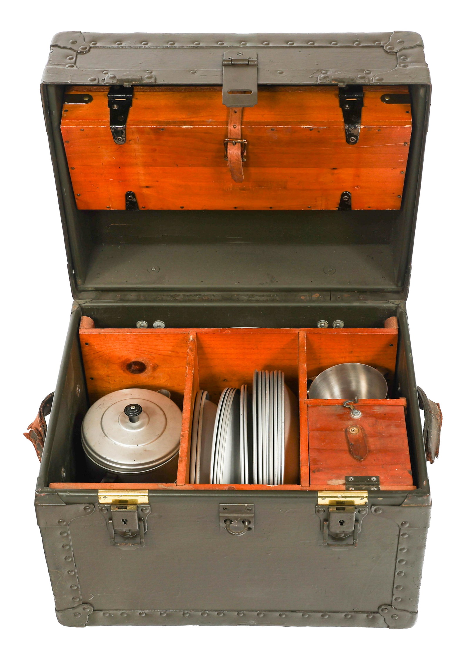 WWII US ARMY OFFICER PORTABLE MESS KIT (1 of 13)