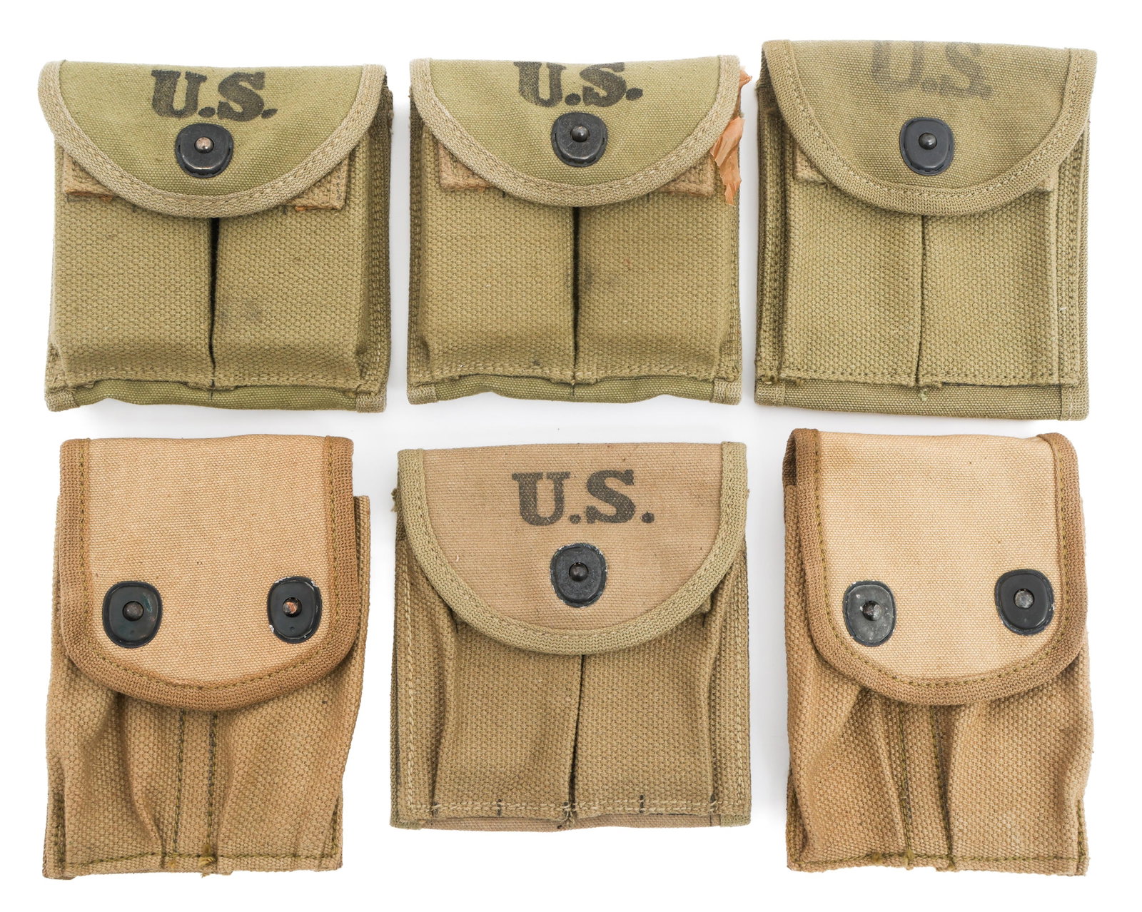 WWII US ARMY M1 CARBINE & M1911 AMMUNITION POUCHES (1 of 16)