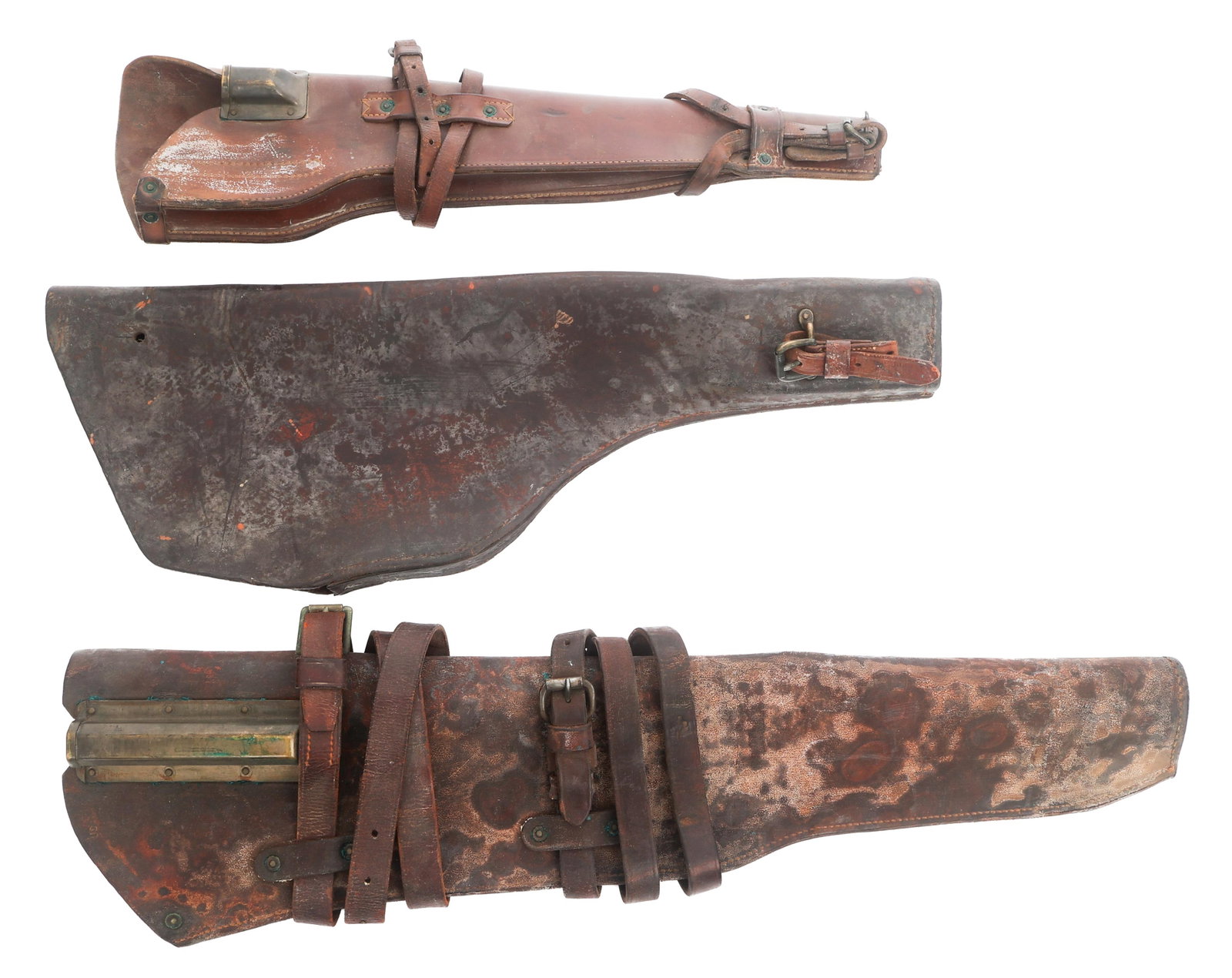 WWII US ARMY THOMPSON & M1 LEATHER SCABBARDS (1 of 8)