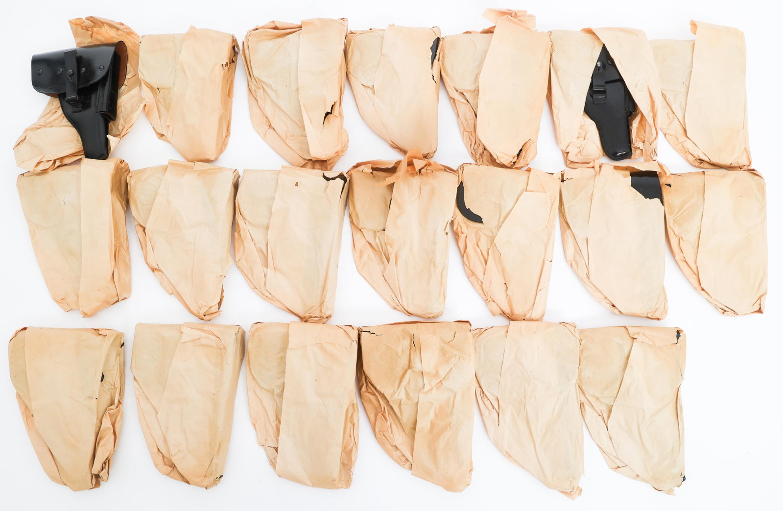 WEST GERMAN LEATHER P.38 PISTOL HOLSTERS (1 of 8)